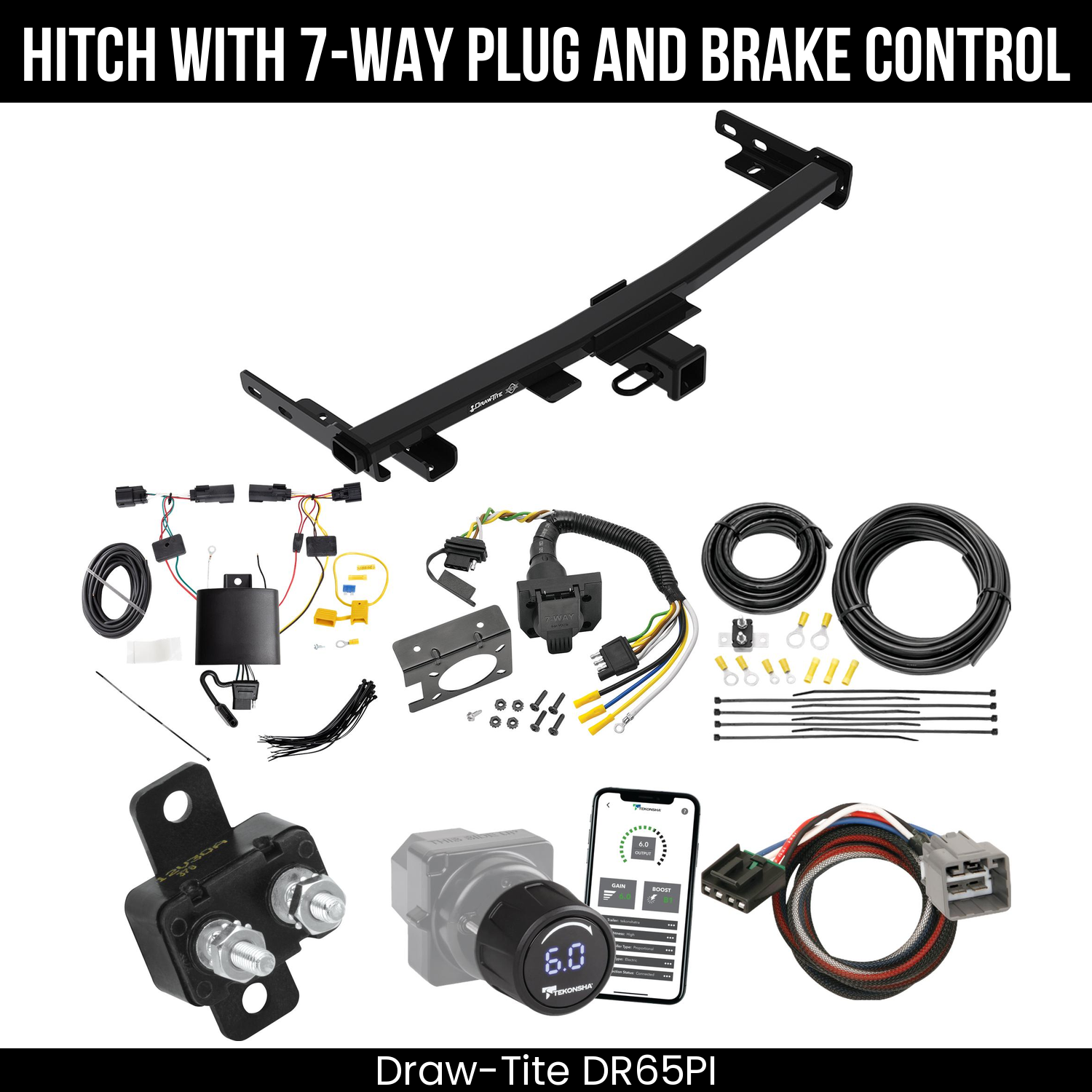 Draw Tite DR65PI Hitch With 7 Way Plug And Brake Control Bundle Featureimg