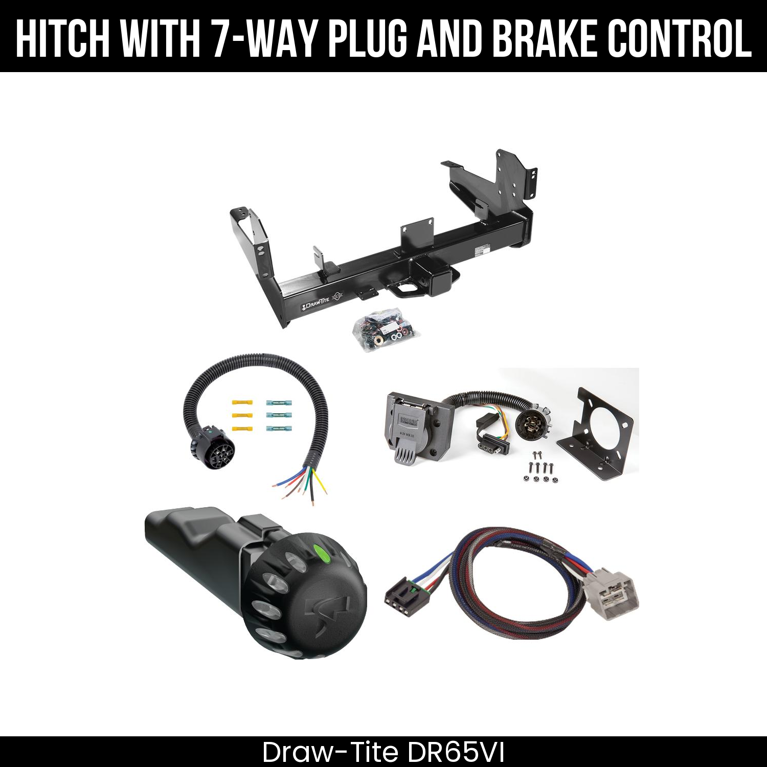 Draw Tite DR65VI Hitch With 7 Way Plug And Brake Control Bundle Featureimg