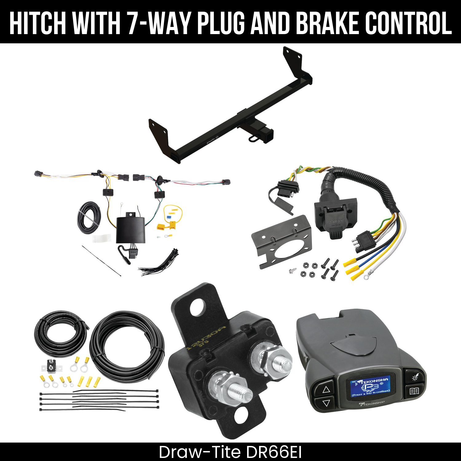 Draw Tite DR66EI Hitch With 7 Way Plug And Brake Control Bundle Featureimg