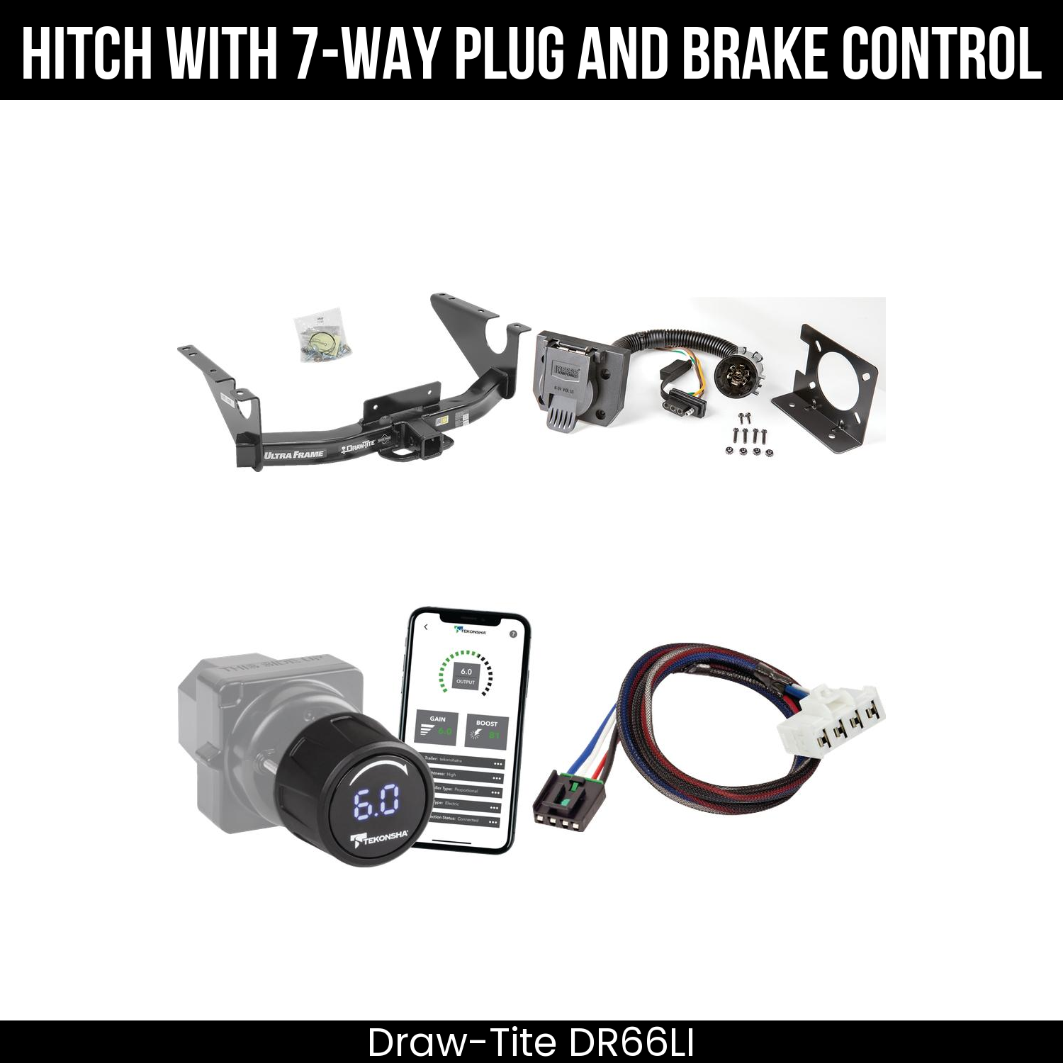 Draw Tite DR66LI Hitch With 7 Way Plug And Brake Control Bundle Featureimg