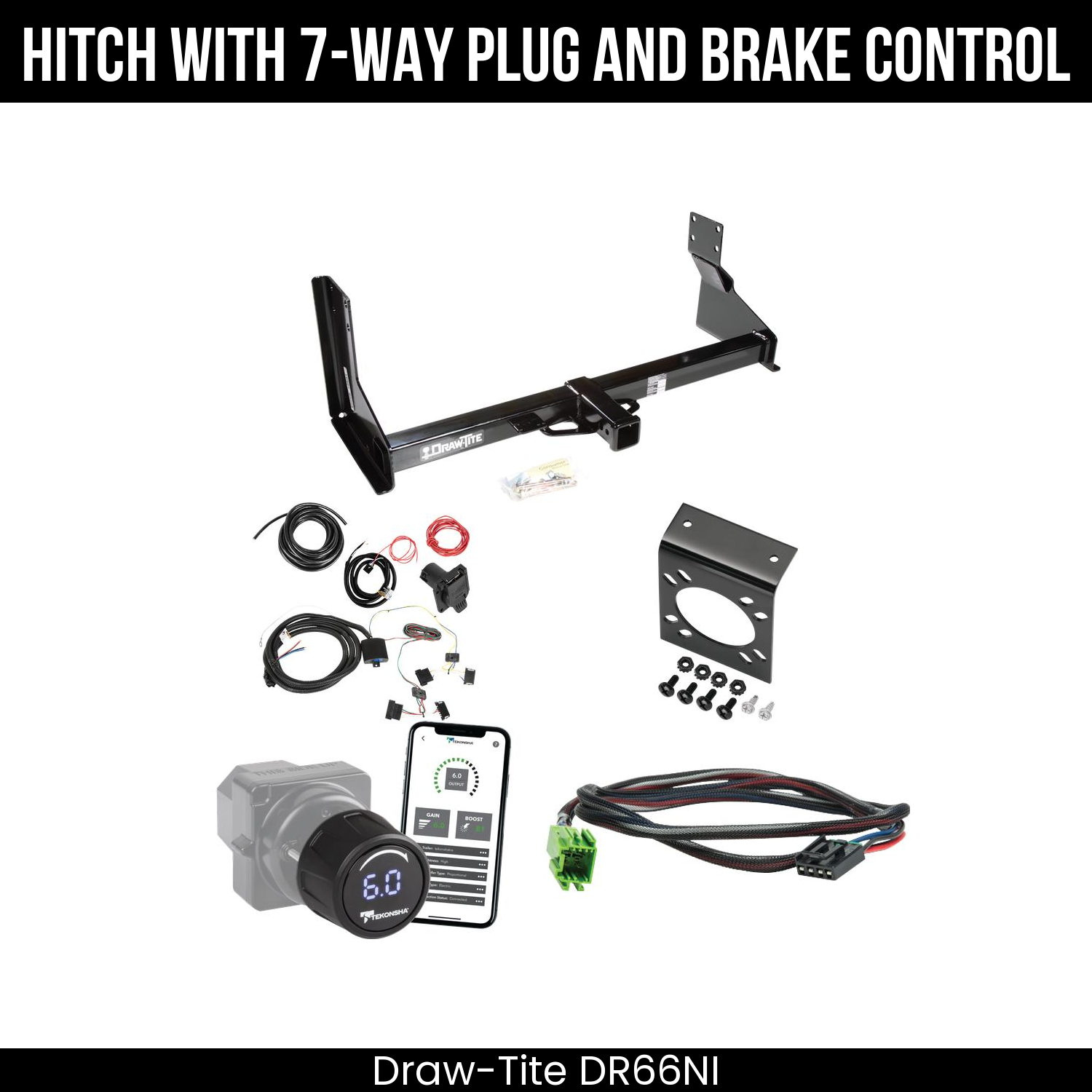 Draw Tite DR66NI Hitch With 7 Way Plug And Brake Control Bundle Featureimg