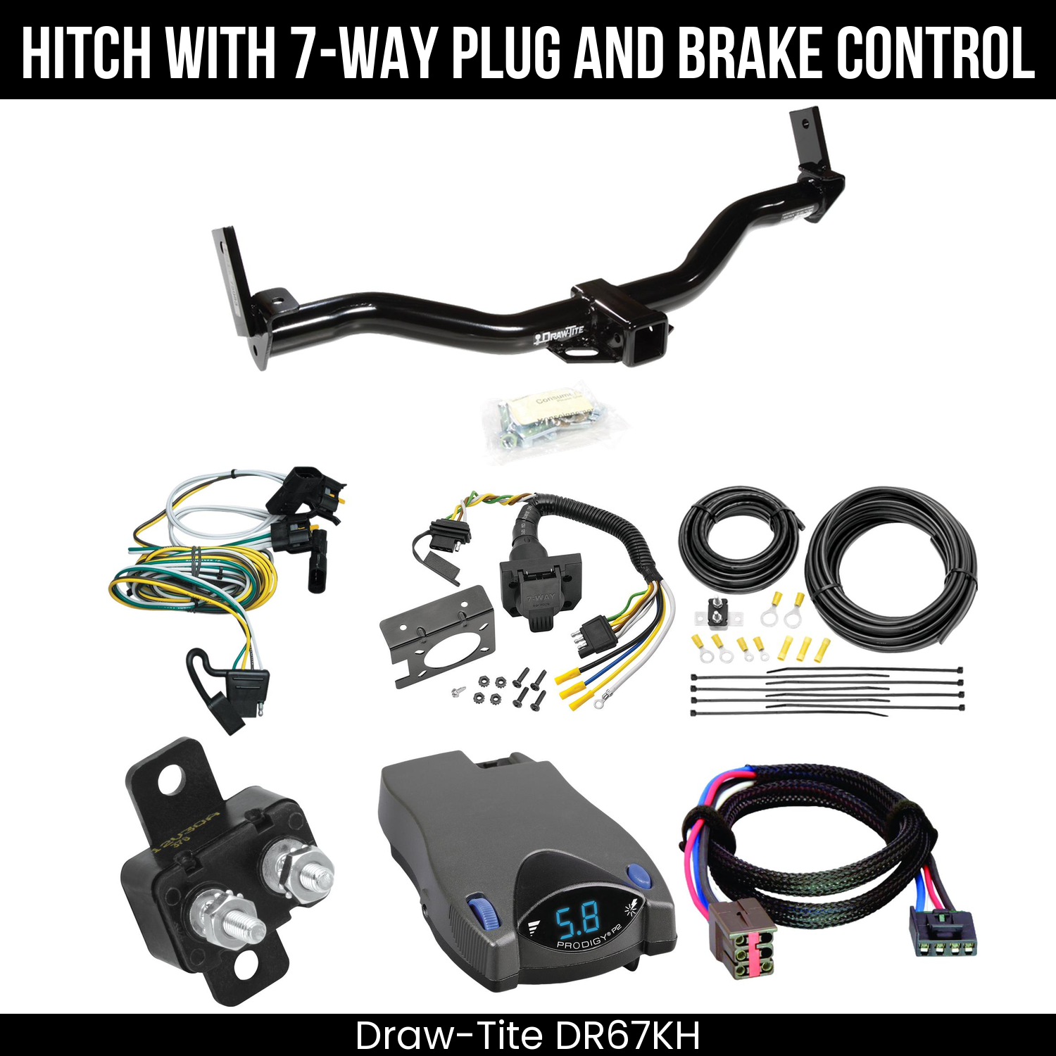 Trailer Hitch , 7-Way , Tekonsha Prodigy P2 Brake Control