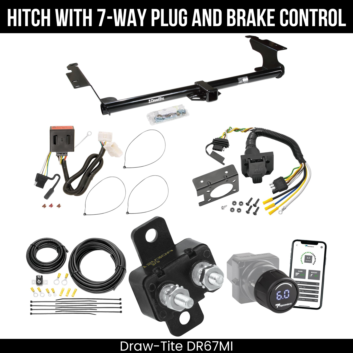Draw Tite DR67MI Hitch With 7 Way Plug And Brake Control Bundle Featureimg