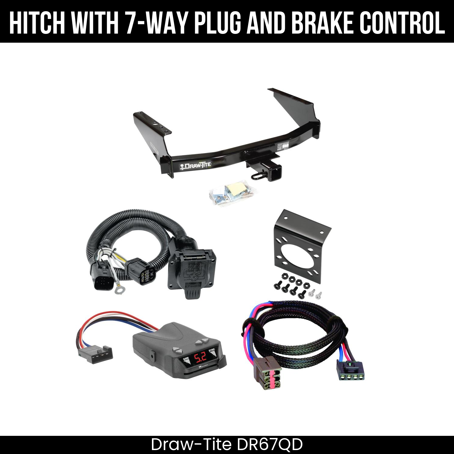 Trailer Hitch , 7-Way , Tekonsha Brakeman IV Brake Control