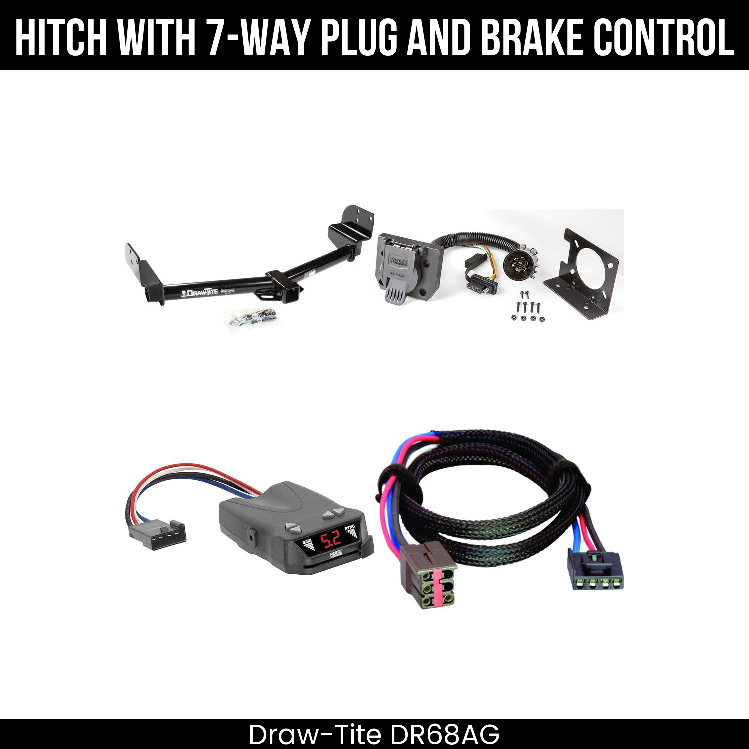 Trailer Hitch , 7-Way , Reese Brakeman IV Brake Control