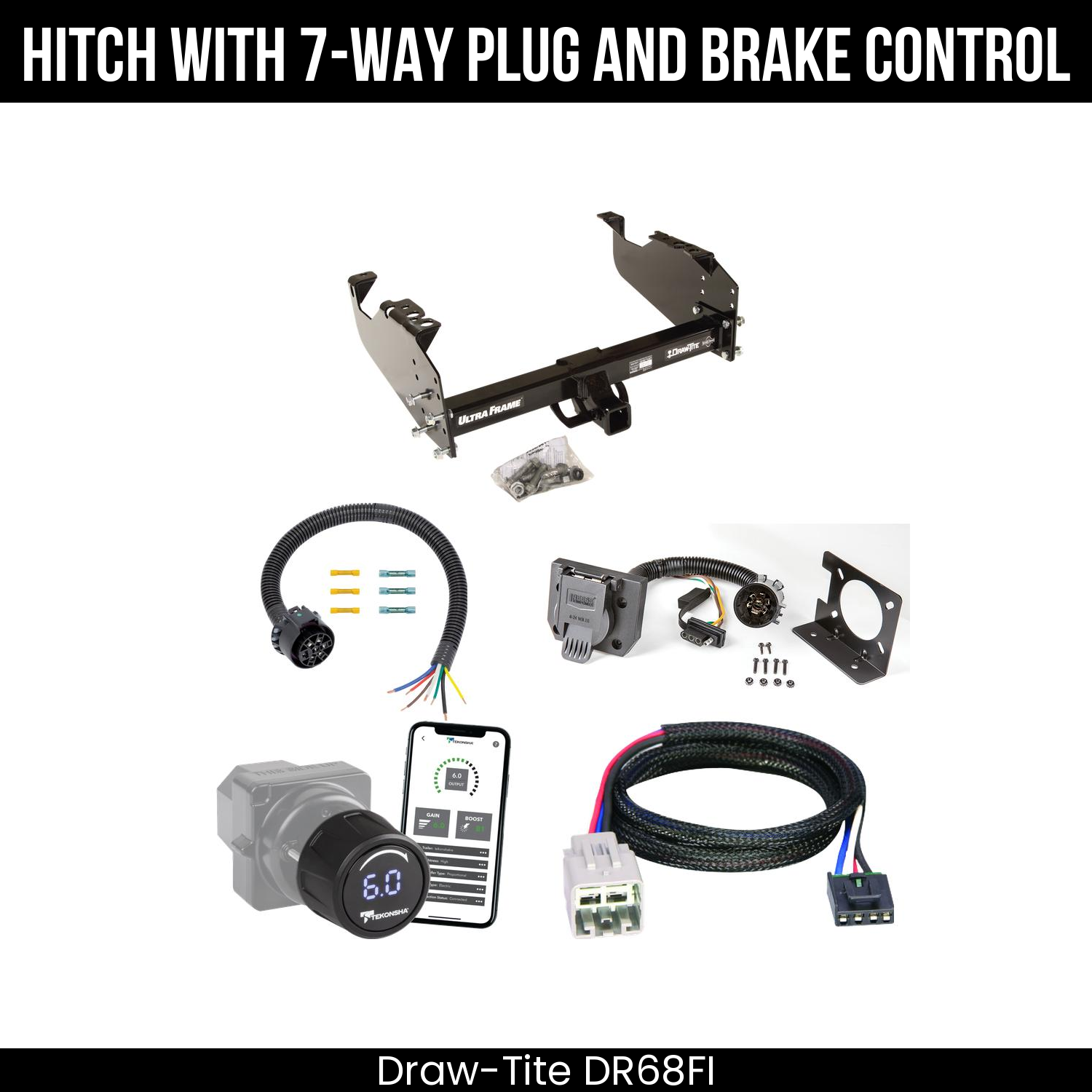 Draw Tite DR68FI Hitch With 7 Way Plug And Brake Control Bundle Featureimg