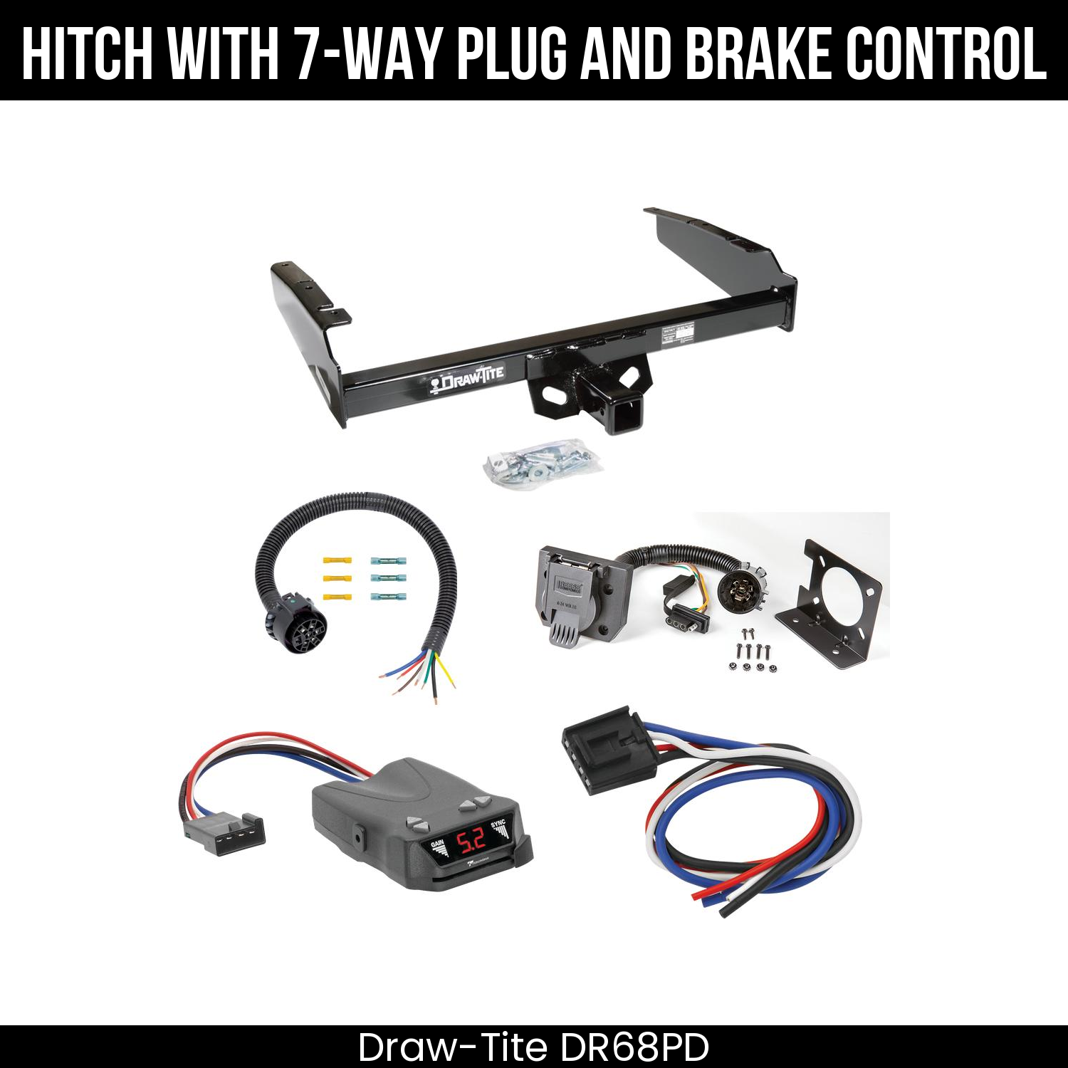 Trailer Hitch , 7-Way , Tekonsha Brakeman IV Brake Control