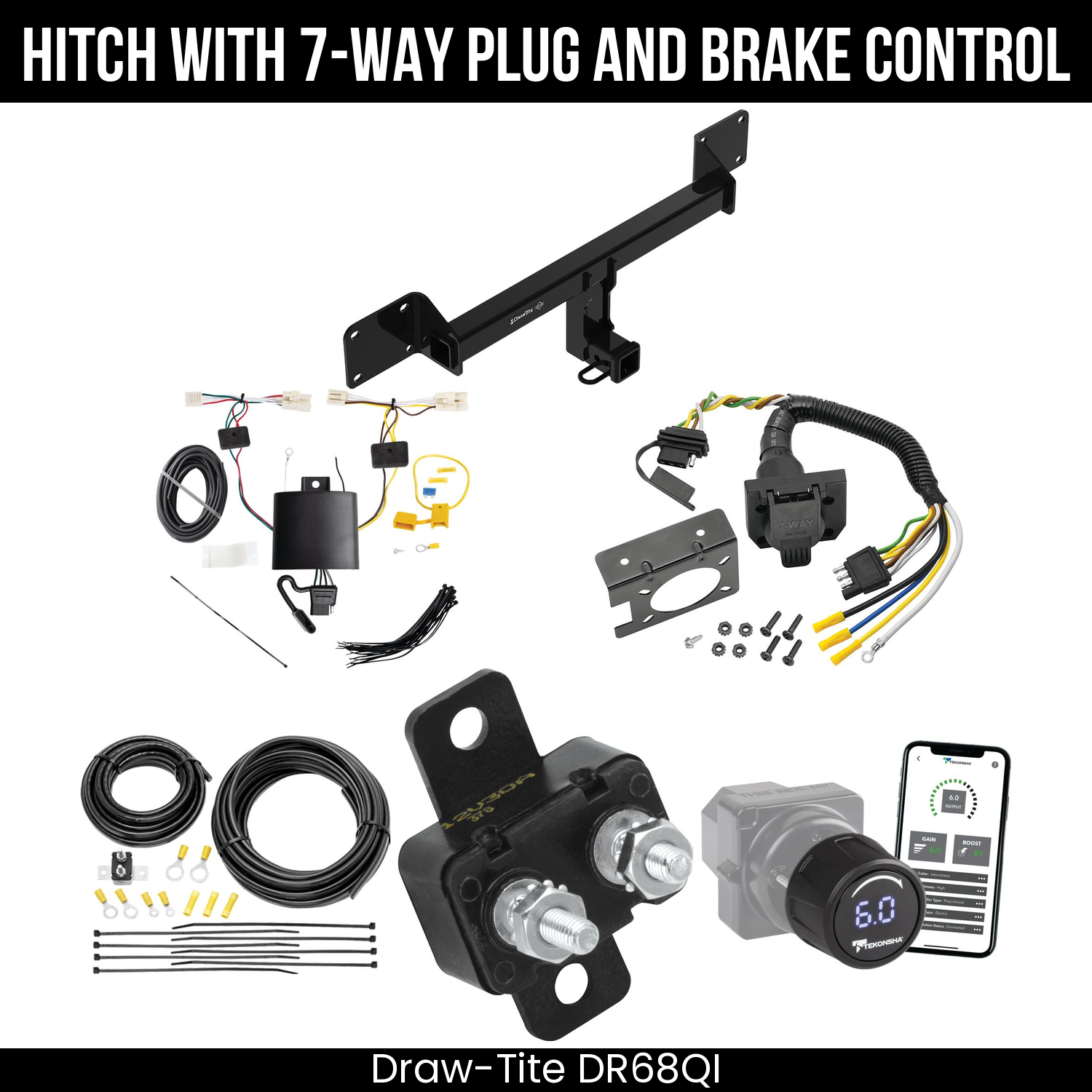 Draw Tite DR68QI Hitch With 7 Way Plug And Brake Control Bundle Featureimg