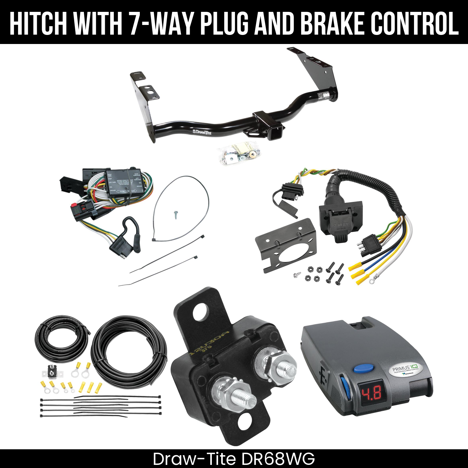 Trailer Hitch , 7-Way , Tekonsha Primus IQ Brake Control
