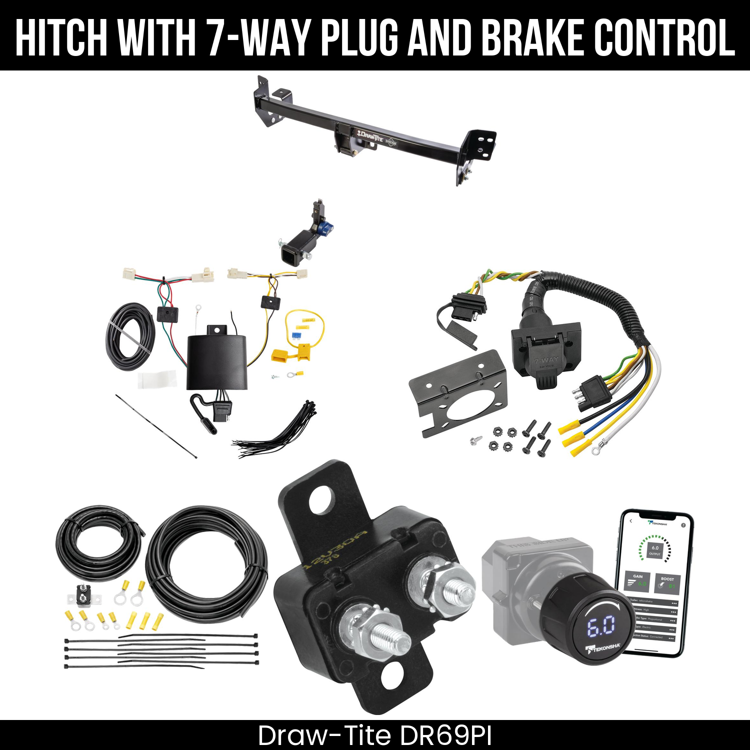 Draw Tite DR69PI Hitch With 7 Way Plug And Brake Control Bundle Featureimg