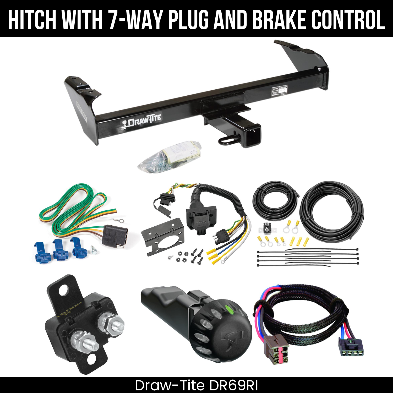 Draw Tite DR69RI Hitch With 7 Way Plug And Brake Control Bundle Featureimg