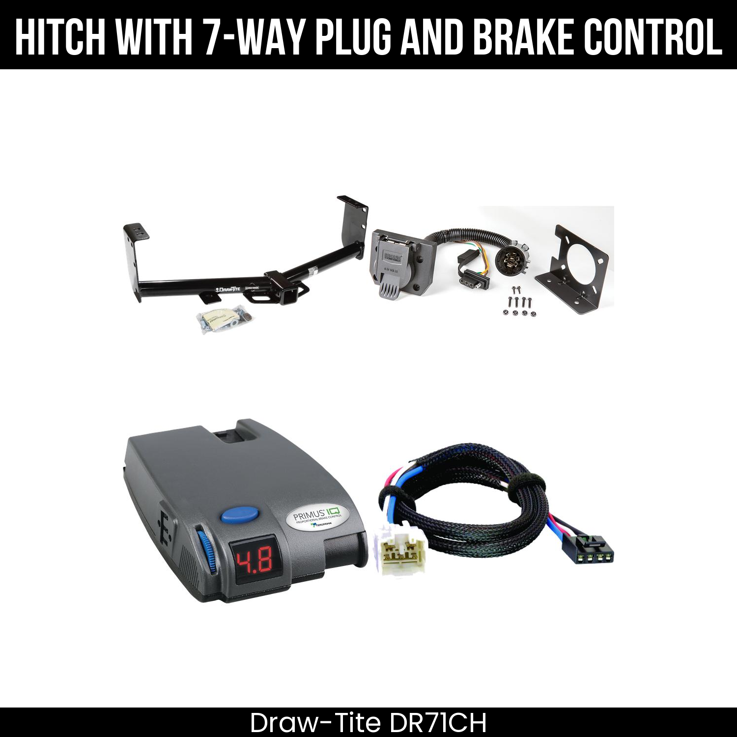 Trailer Hitch , 7-Way , Tekonsha Primus IQ Brake Control