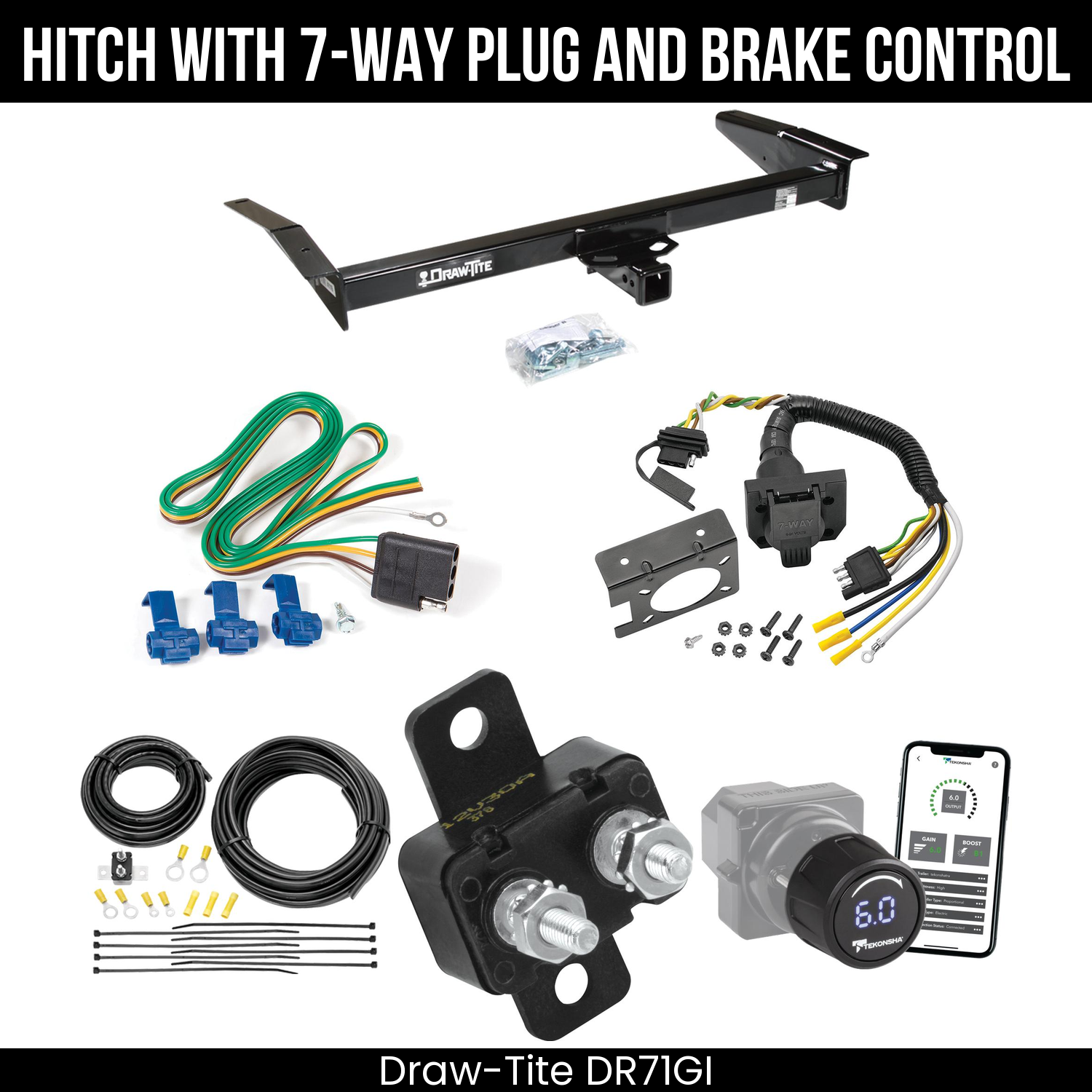 Draw Tite DR71GI Hitch With 7 Way Plug And Brake Control Bundle Featureimg
