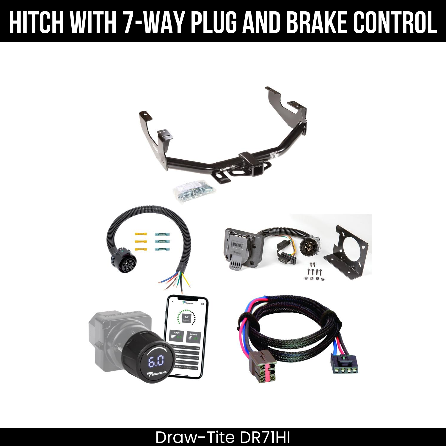 Draw Tite DR71HI Hitch With 7 Way Plug And Brake Control Bundle Featureimg