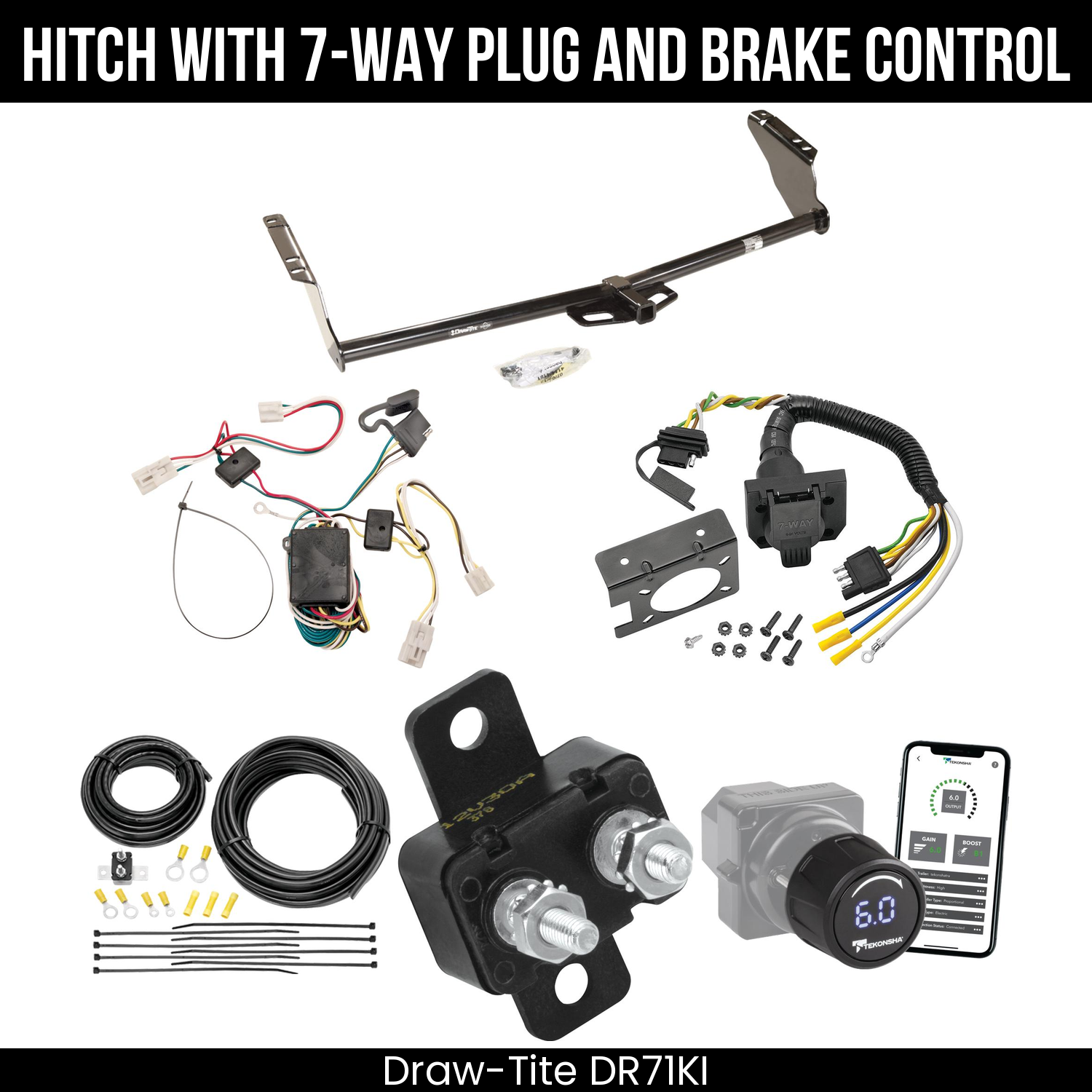 Draw Tite DR71KI Hitch With 7 Way Plug And Brake Control Bundle Featureimg