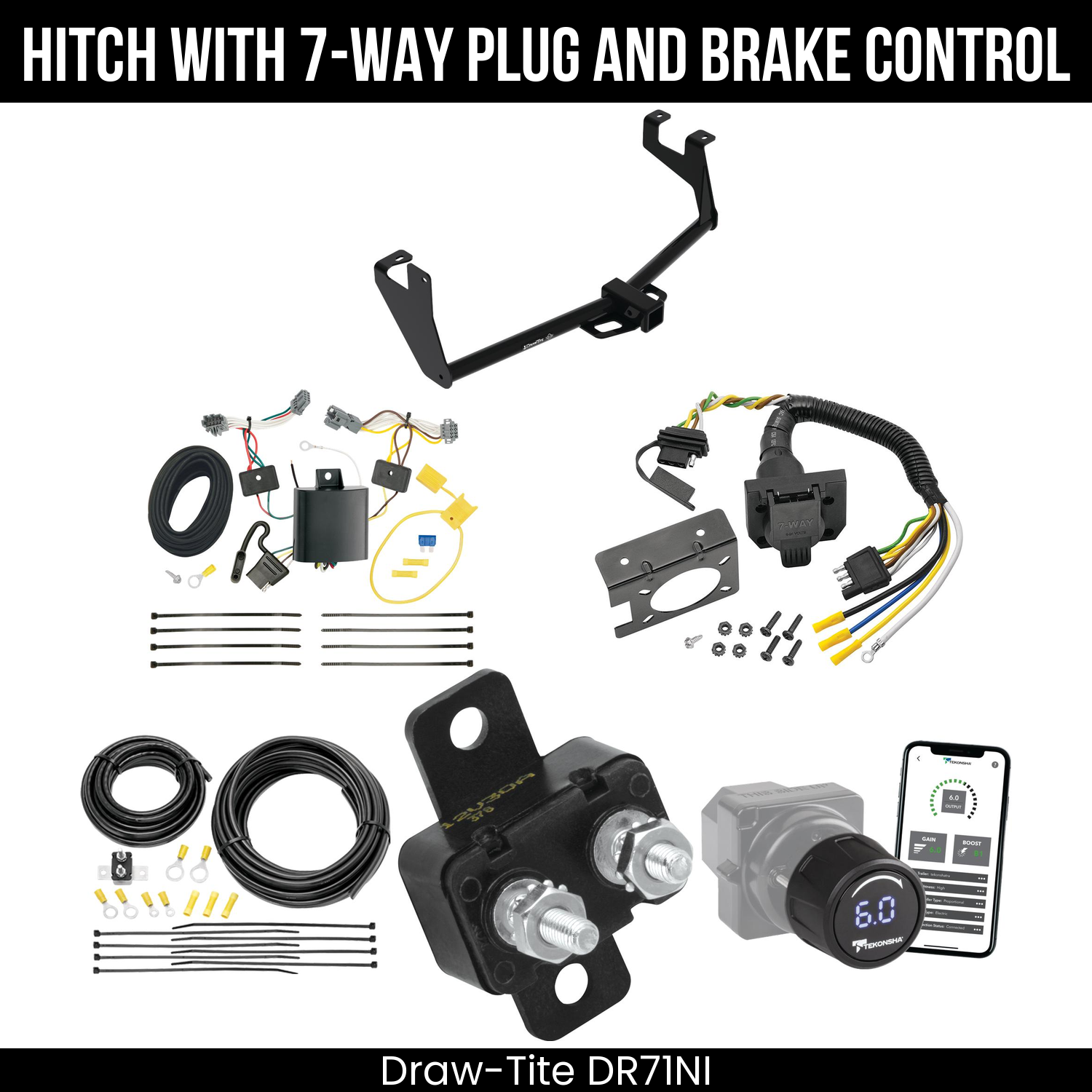Draw Tite DR71NI Hitch With 7 Way Plug And Brake Control Bundle Featureimg