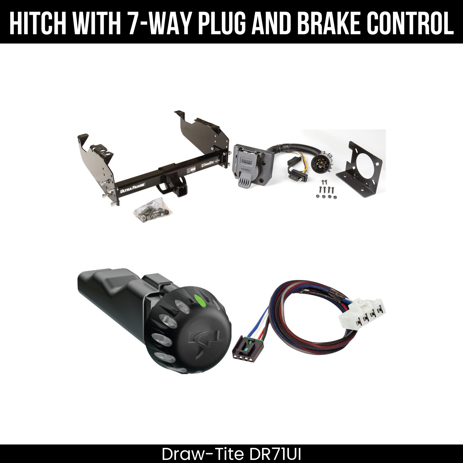 Draw Tite DR71UI Hitch With 7 Way Plug And Brake Control Bundle Featureimg