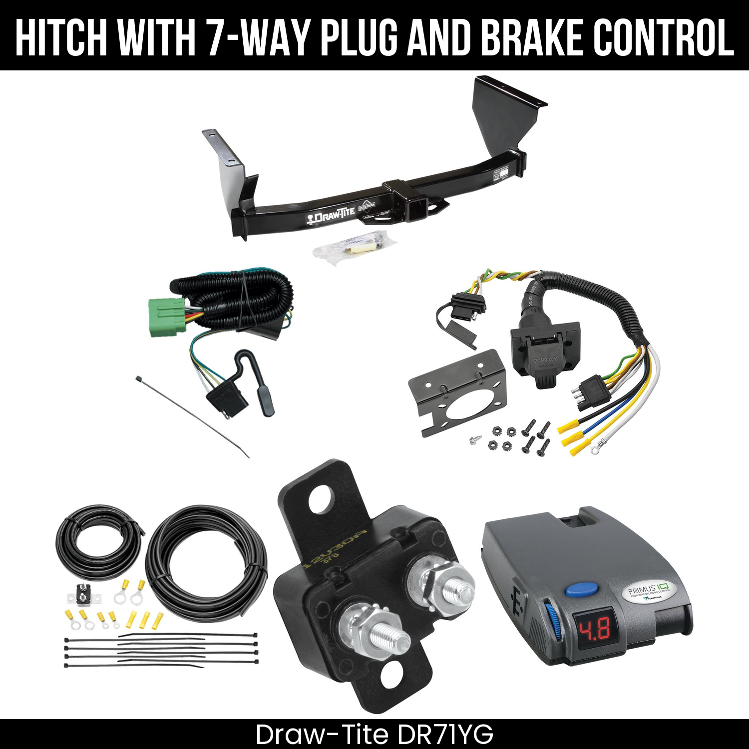 Trailer Hitch , 7-Way , Tekonsha Primus IQ Brake Control