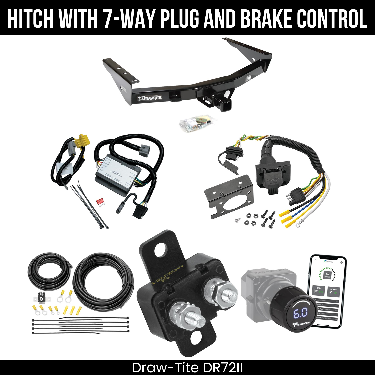 Draw Tite DR72II Hitch With 7 Way Plug And Brake Control Bundle Featureimg