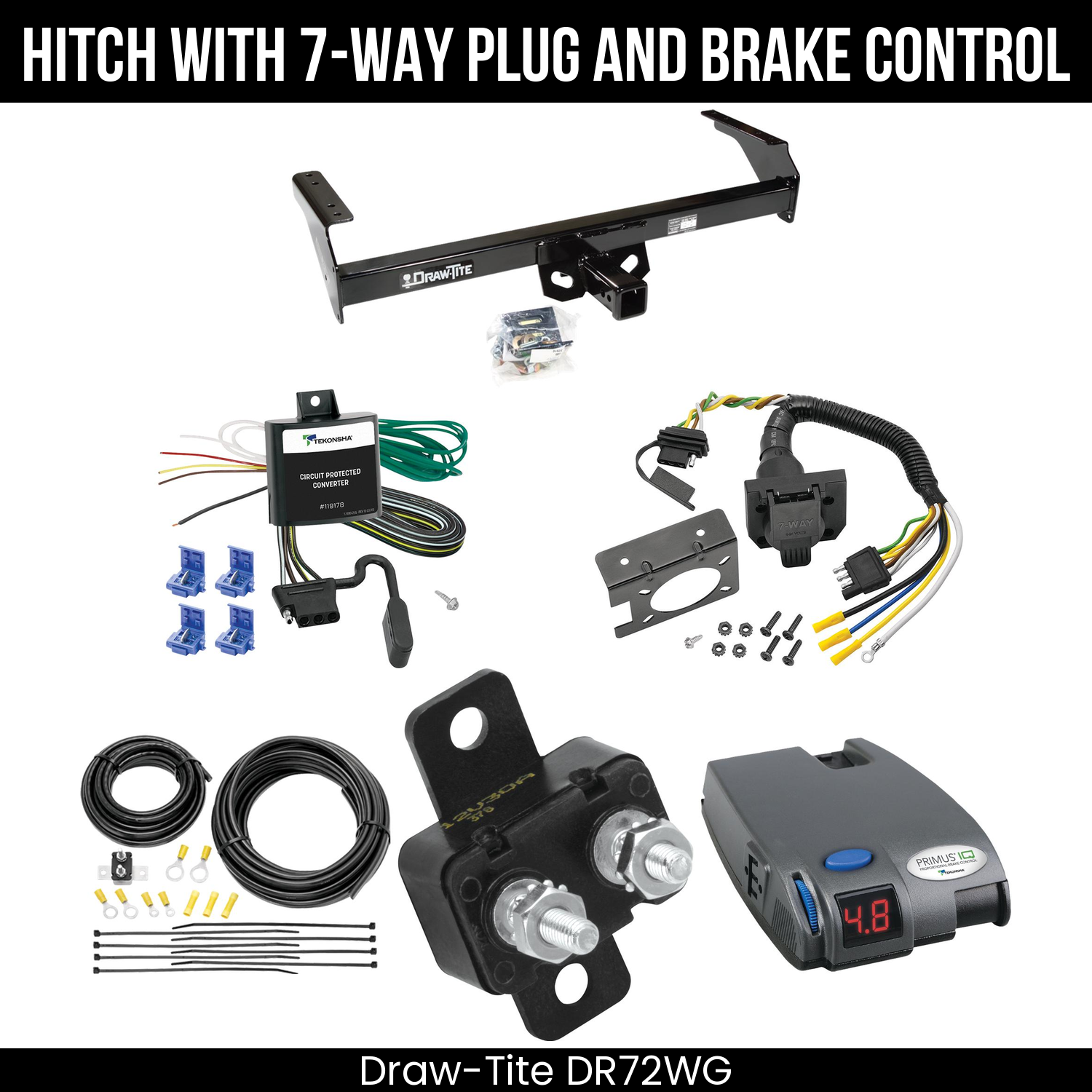 Trailer Hitch , 7-Way , Tekonsha Primus IQ Brake Control