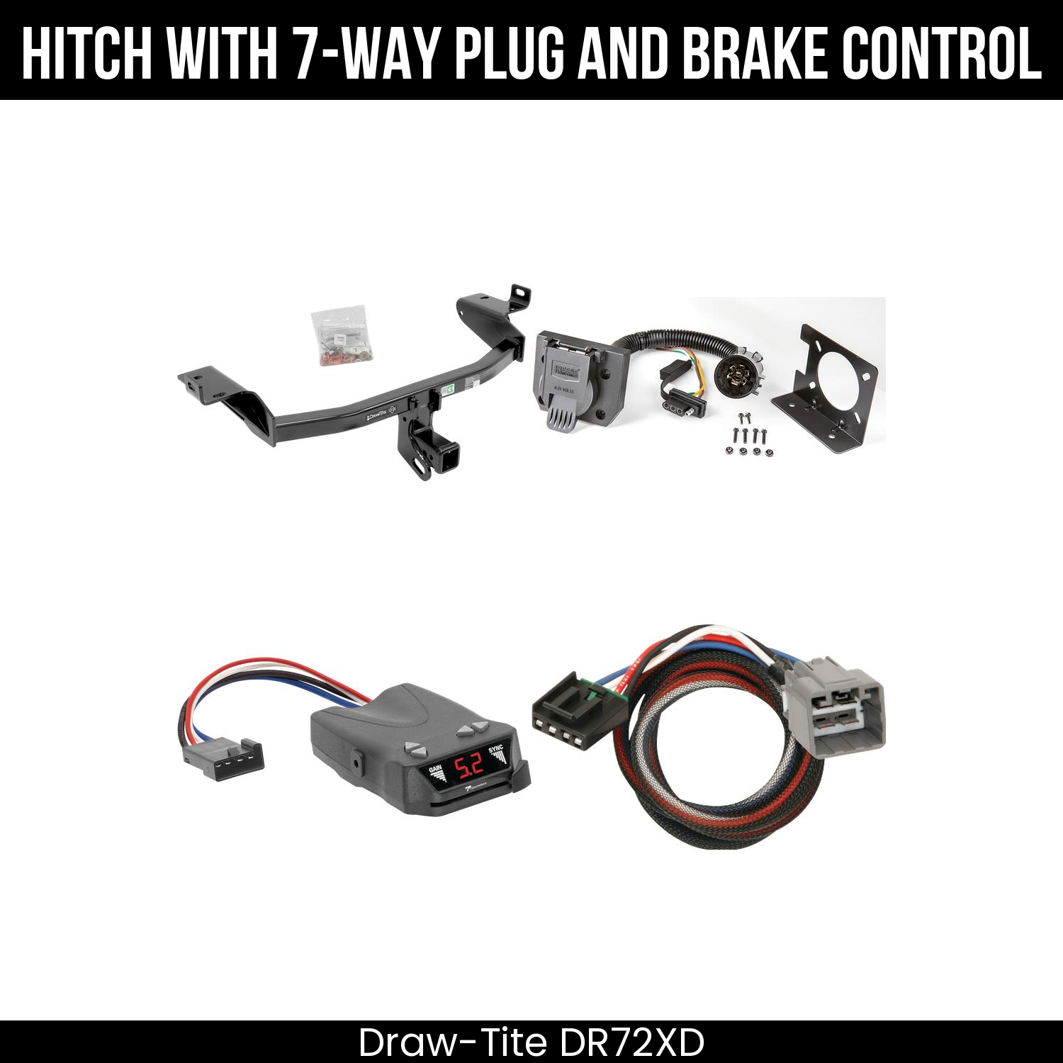 Trailer Hitch , 7-Way , Tekonsha Brakeman IV Brake Control