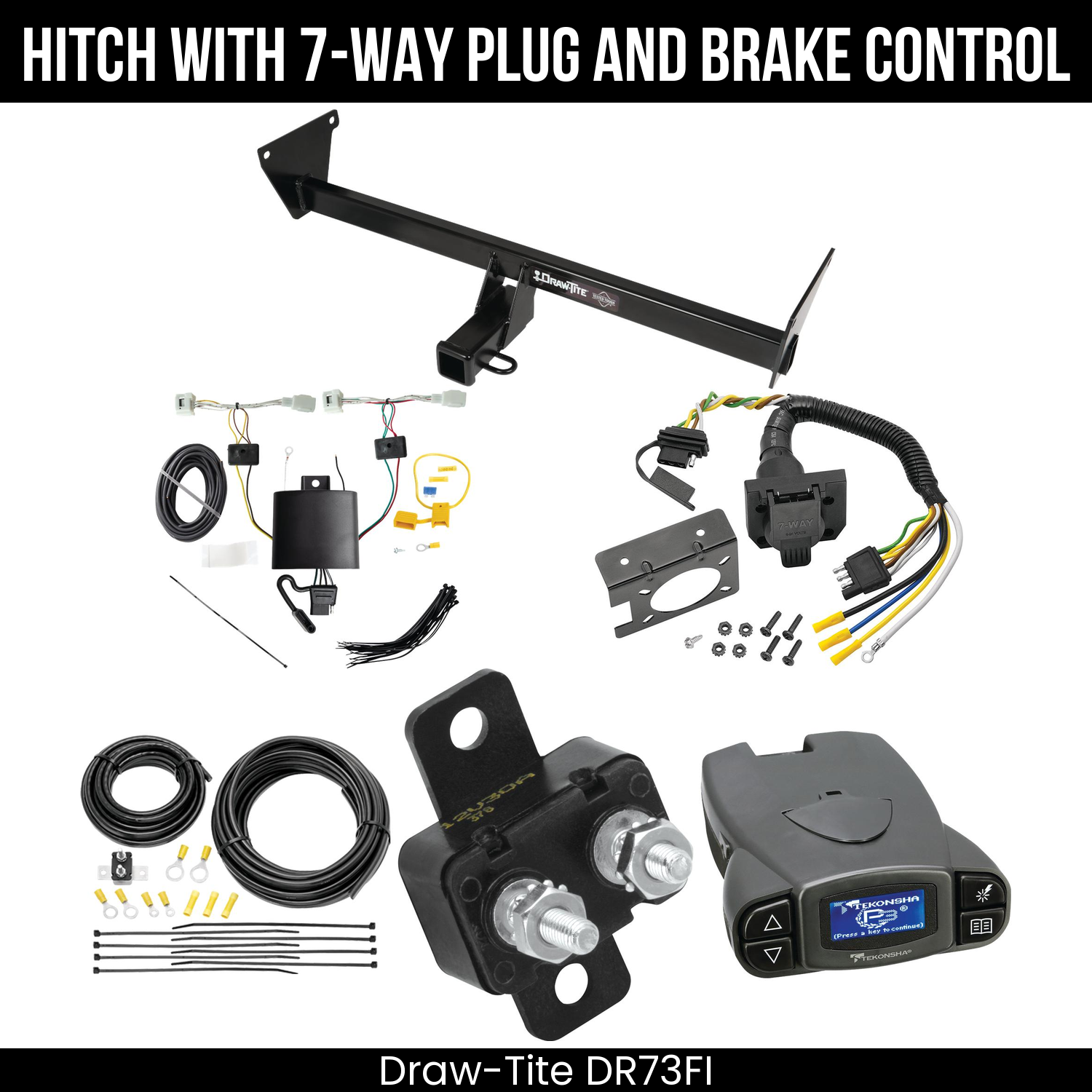 Draw Tite DR73FI Hitch With 7 Way Plug And Brake Control Bundle Featureimg