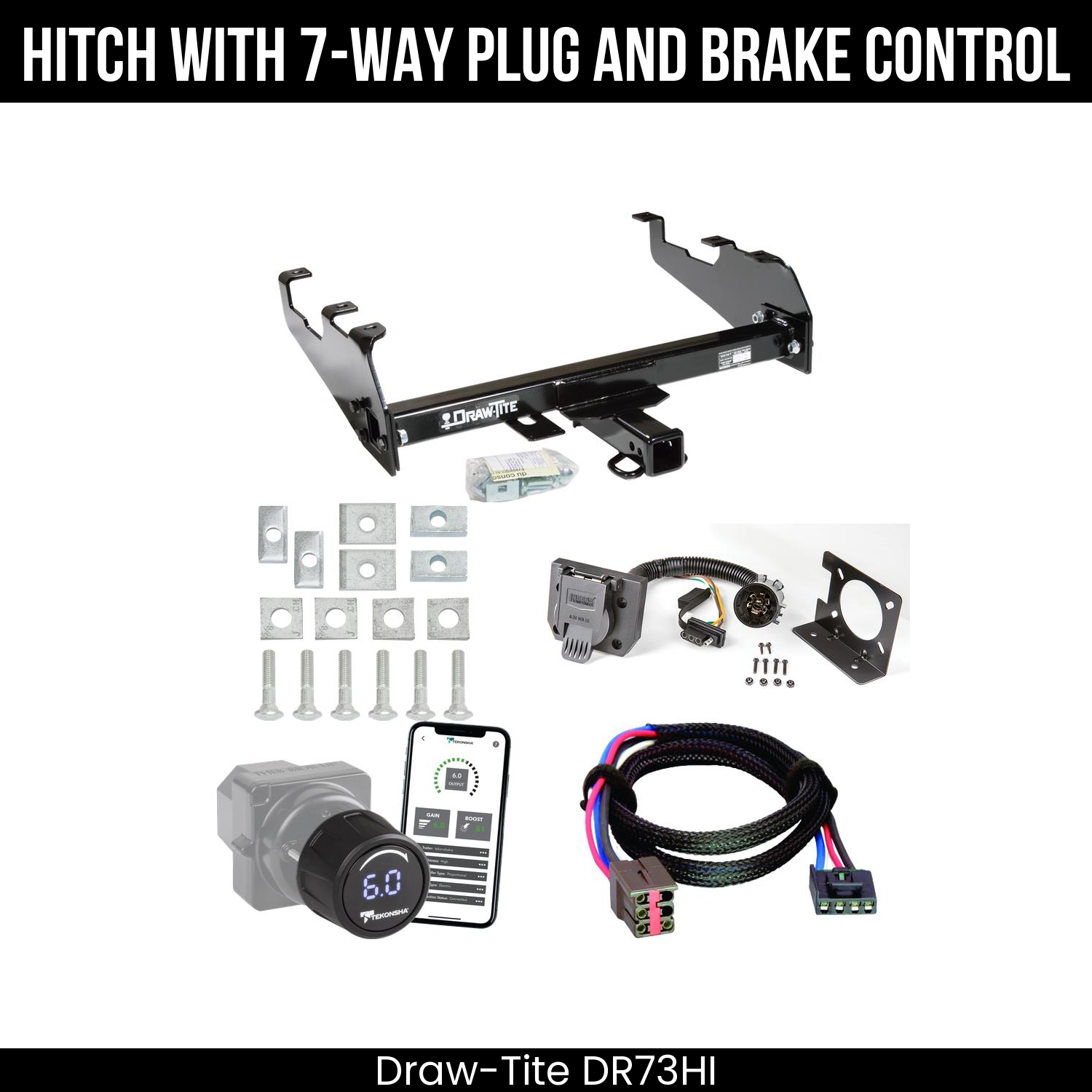 Draw Tite DR73HI Hitch With 7 Way Plug And Brake Control Bundle Featureimg