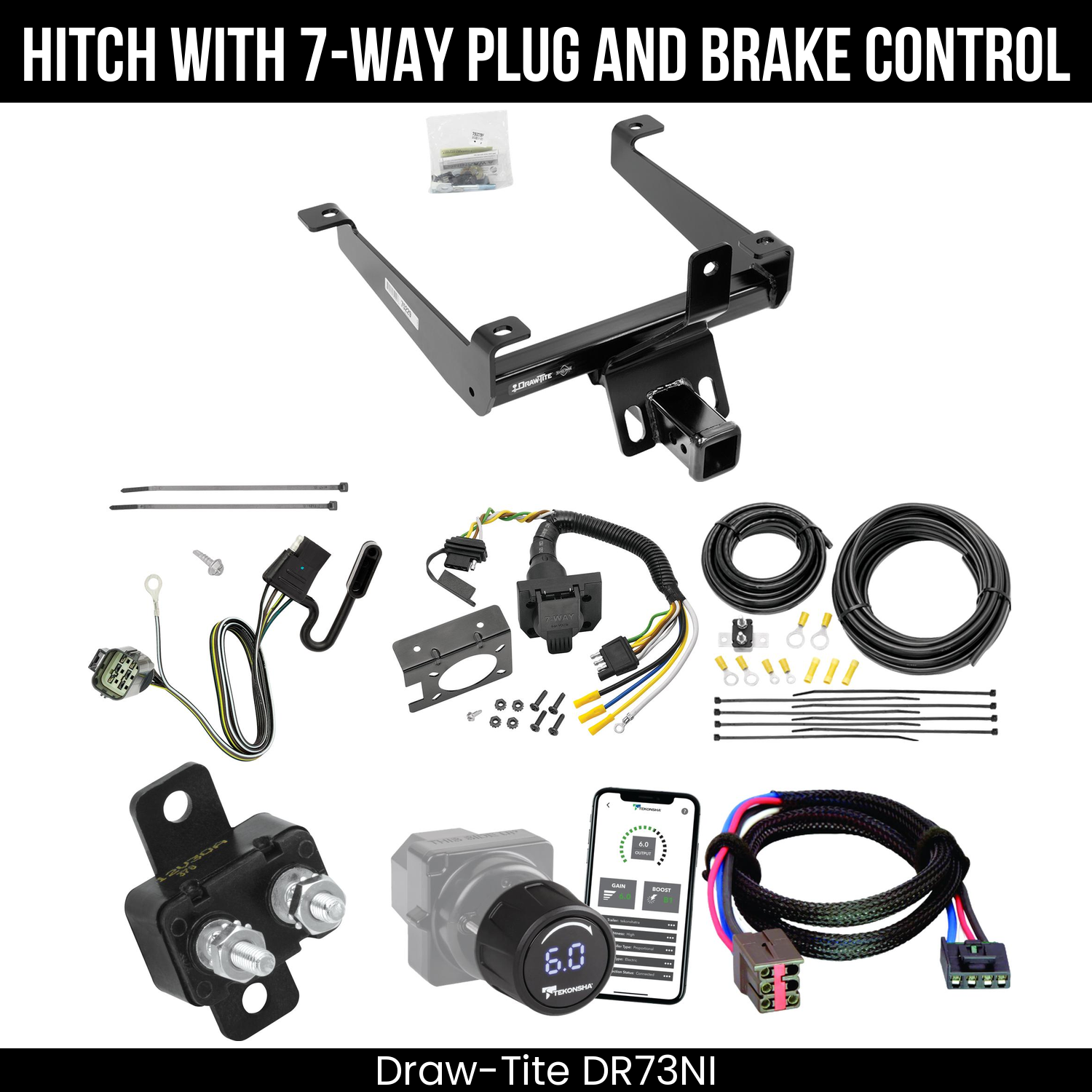 Draw Tite DR73NI Hitch With 7 Way Plug And Brake Control Bundle Featureimg