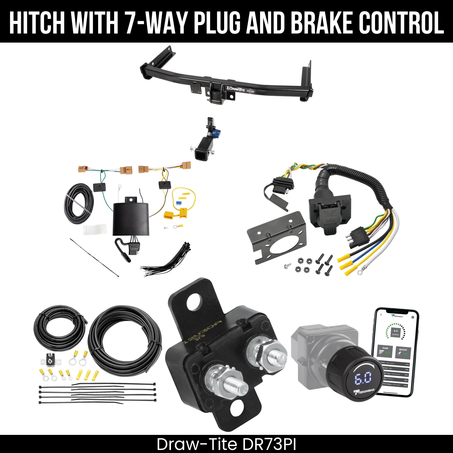 Draw Tite DR73PI Hitch With 7 Way Plug And Brake Control Bundle Featureimg