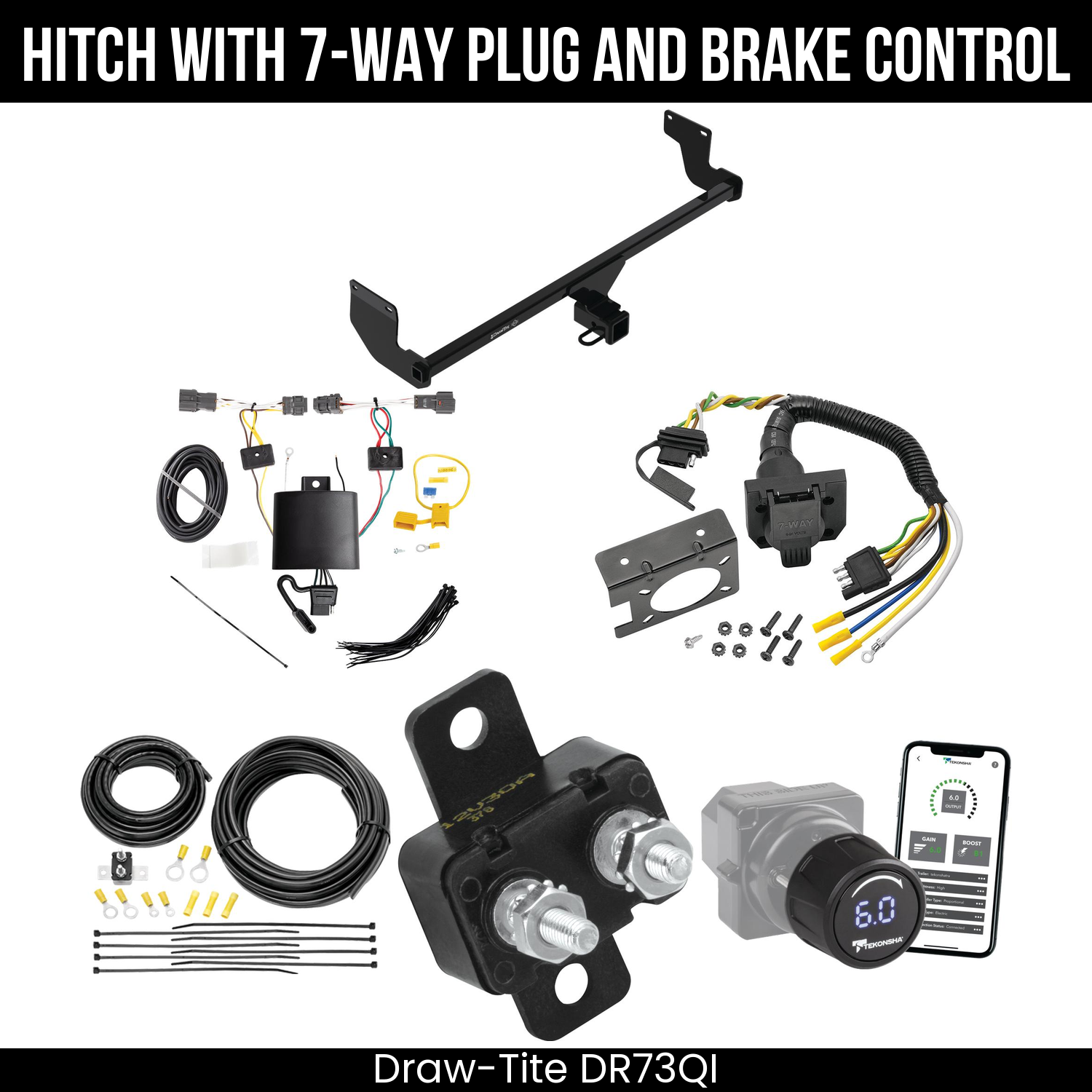 Draw Tite DR73QI Hitch With 7 Way Plug And Brake Control Bundle Featureimg