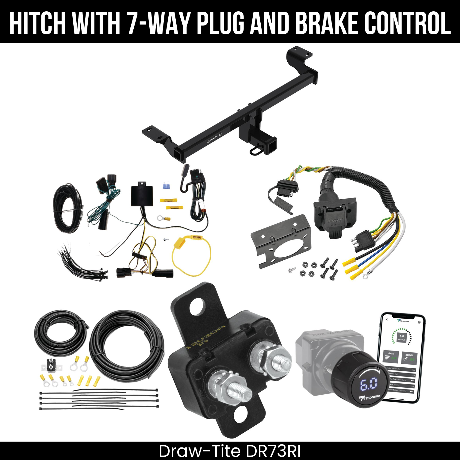 Draw Tite DR73RI Hitch With 7 Way Plug And Brake Control Bundle Featureimg