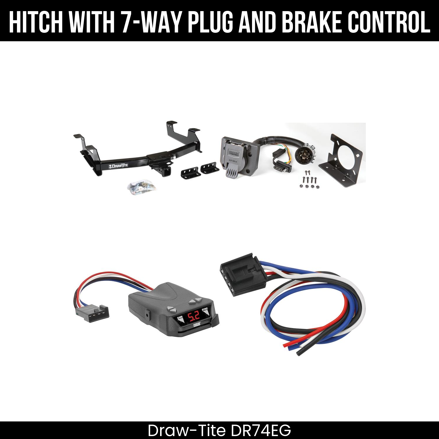 Trailer Hitch , 7-Way , Reese Brakeman IV Brake Control