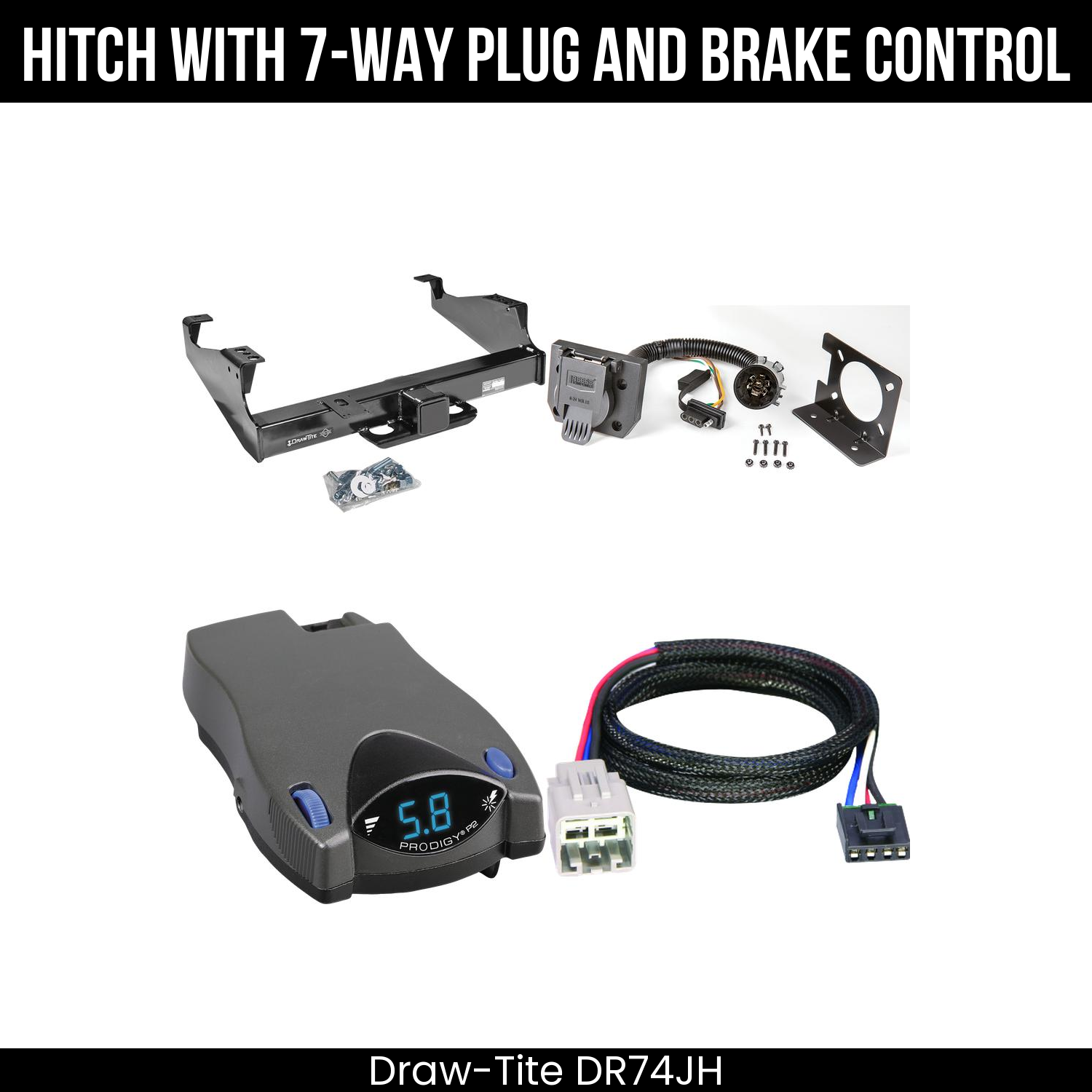 Trailer Hitch , 7-Way , Tekonsha Prodigy P2 Brake Control