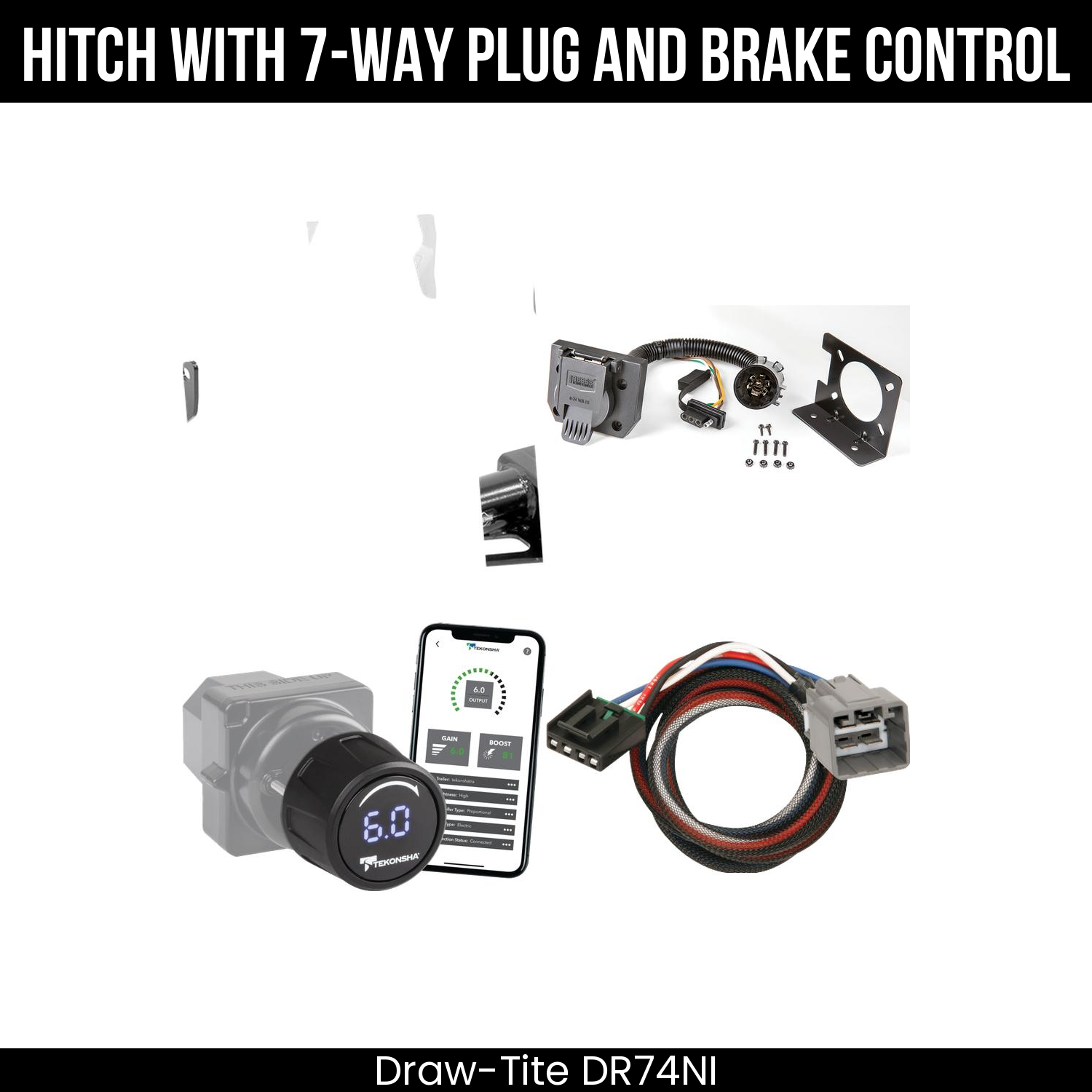 Draw Tite DR74NI Hitch With 7 Way Plug And Brake Control Bundle Featureimg