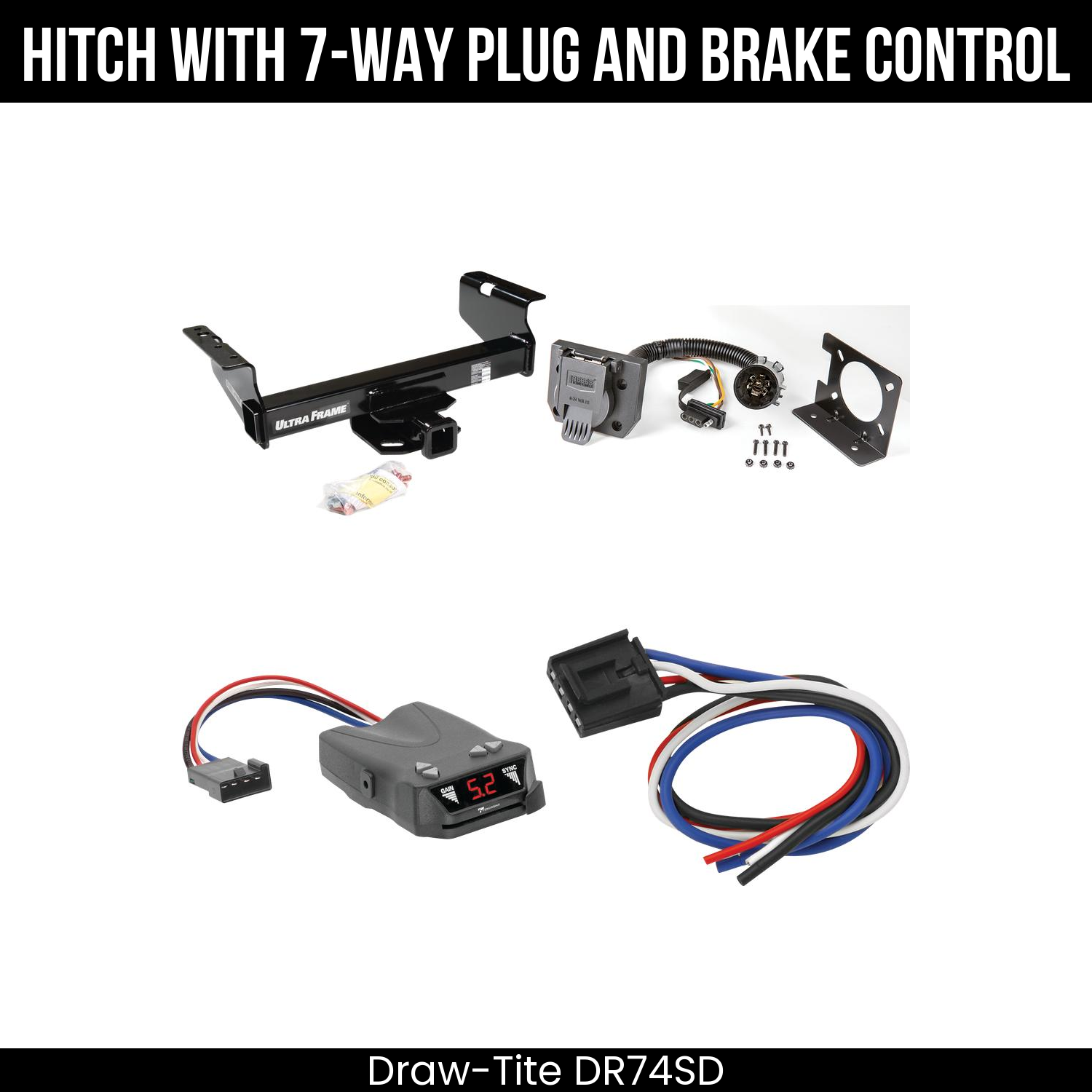 Trailer Hitch , 7-Way , Tekonsha Brakeman IV Brake Control