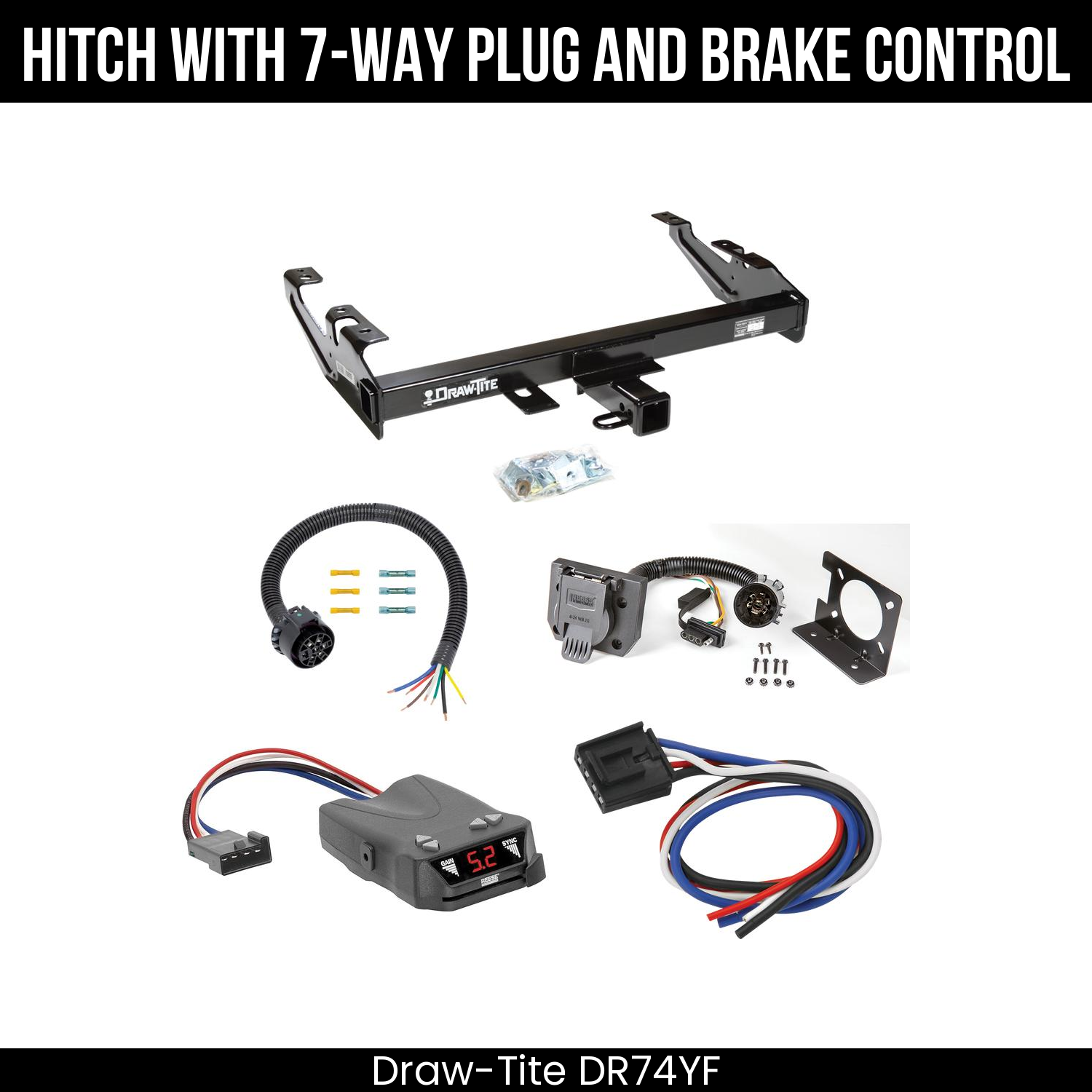 Trailer Hitch , 7-Way , Reese Brakeman IV Brake Control