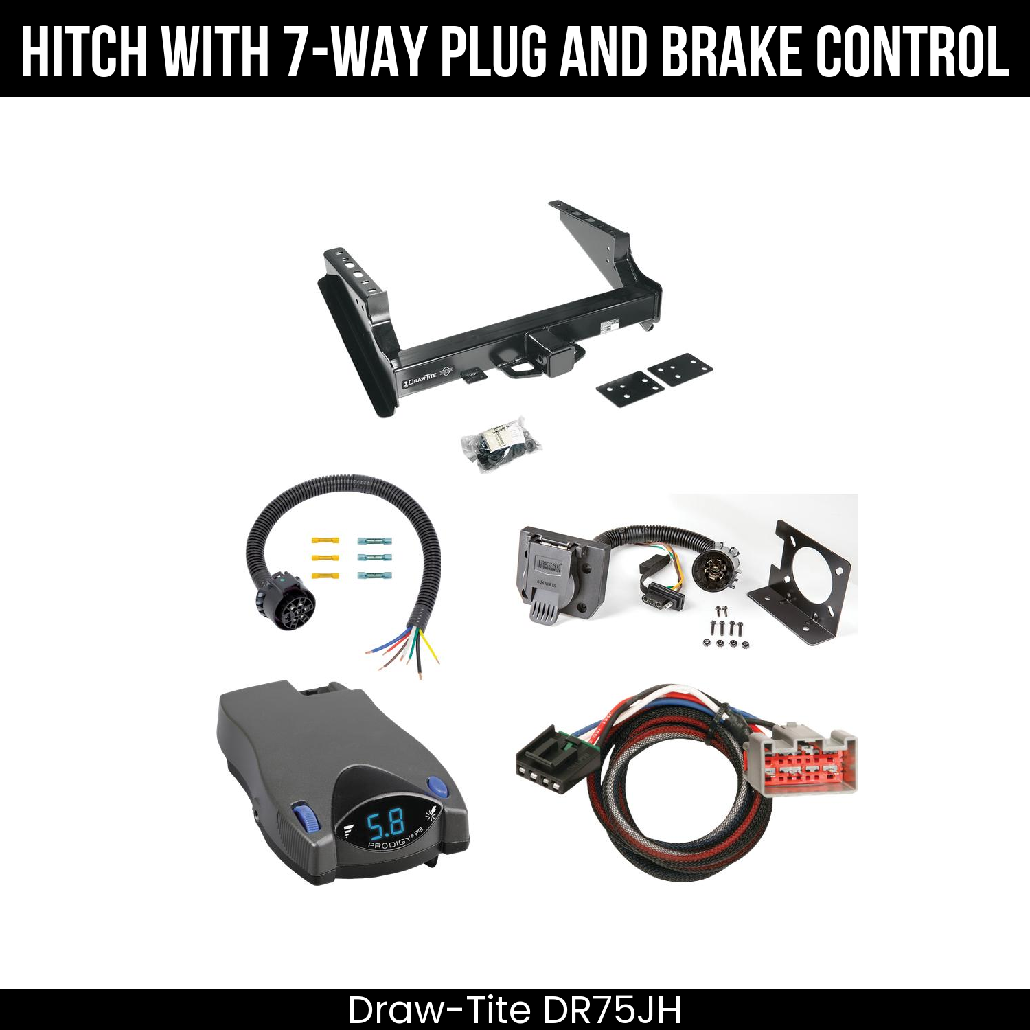 Trailer Hitch , 7-Way , Tekonsha Prodigy P2 Brake Control