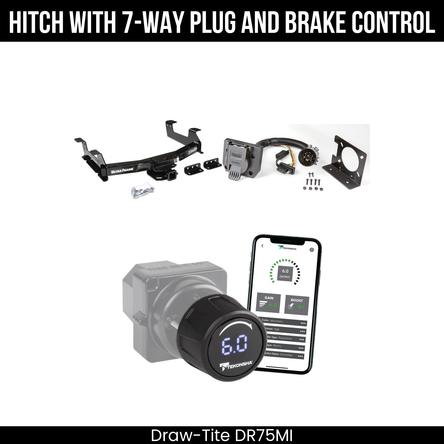 Draw Tite DR75MI Hitch With 7 Way Plug And Brake Control Bundle Featureimg
