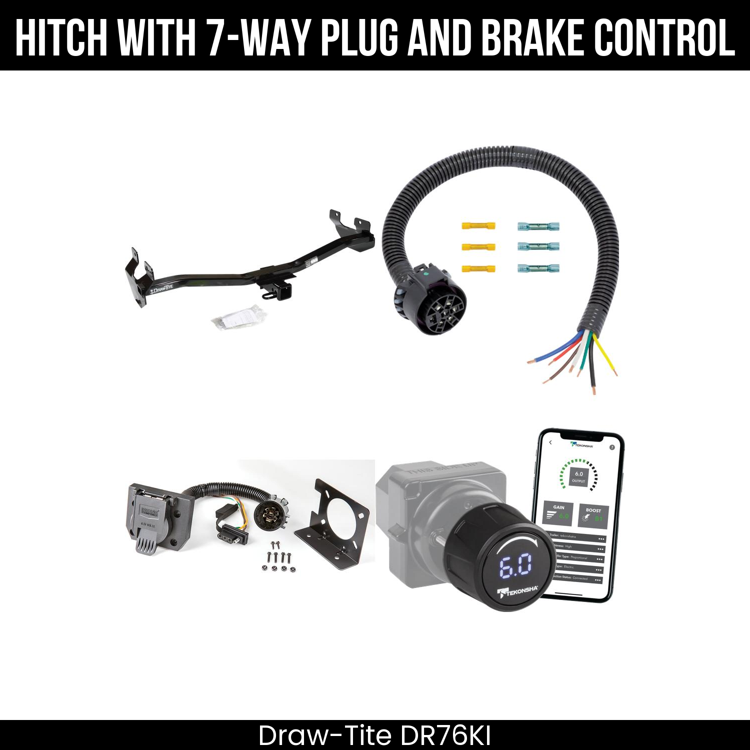 Draw Tite DR76KI Hitch With 7 Way Plug And Brake Control Bundle Featureimg