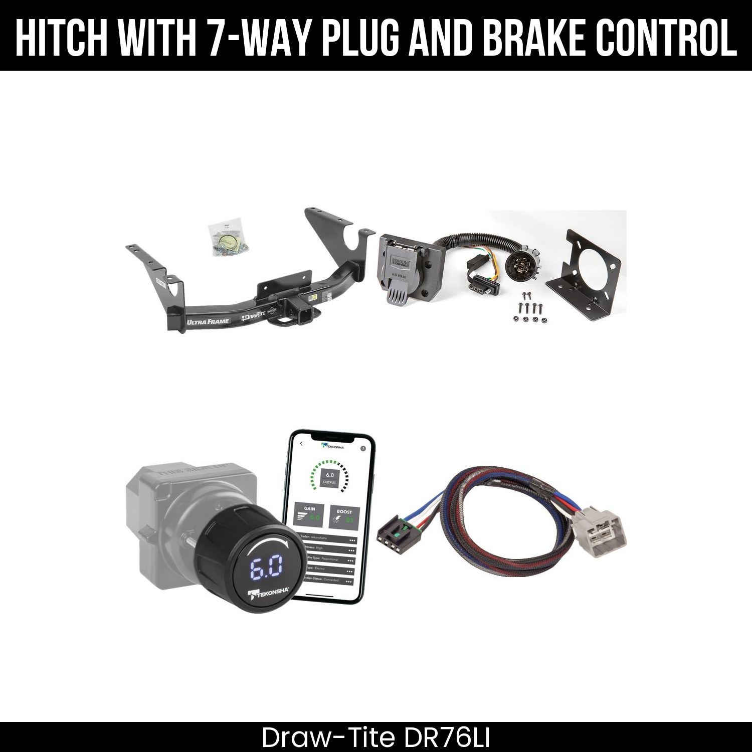 Draw Tite DR76LI Hitch With 7 Way Plug And Brake Control Bundle Featureimg