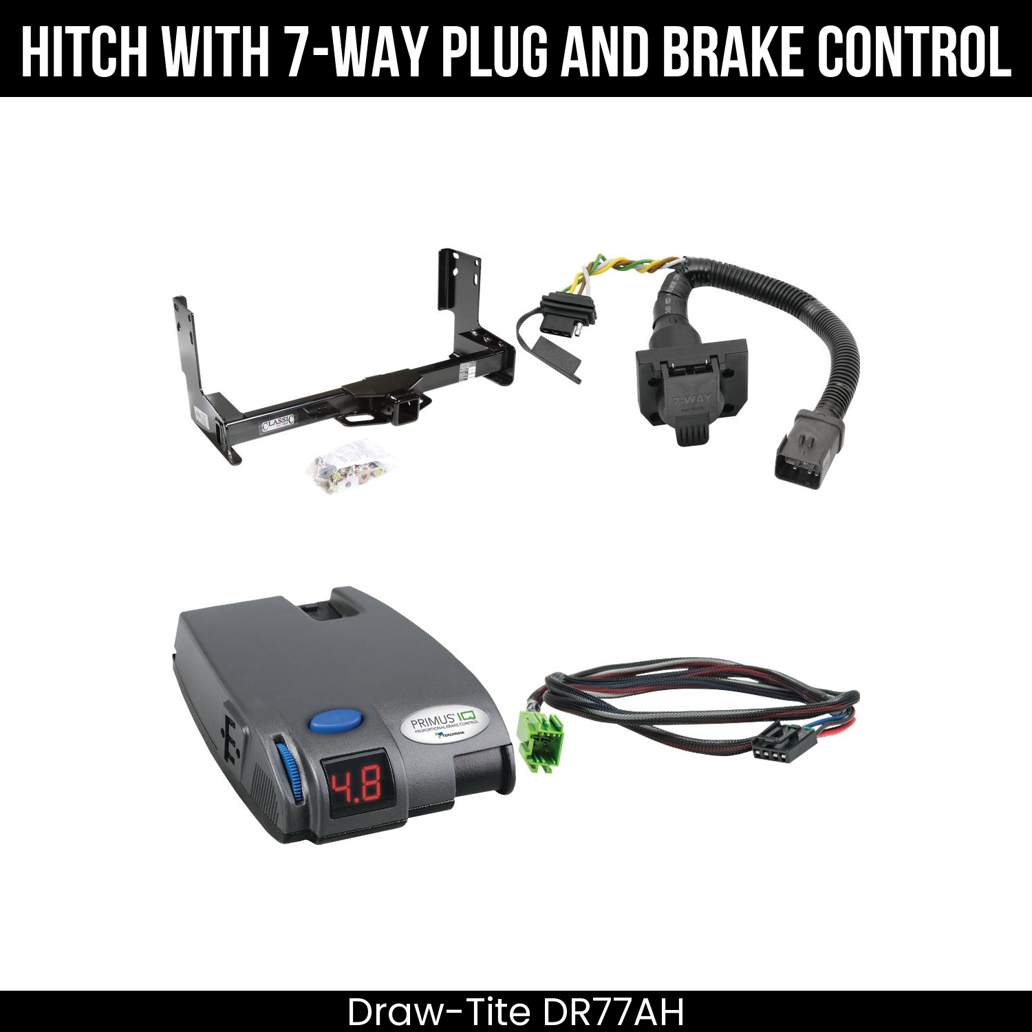 Trailer Hitch , 7-Way , Tekonsha Primus IQ Brake Control