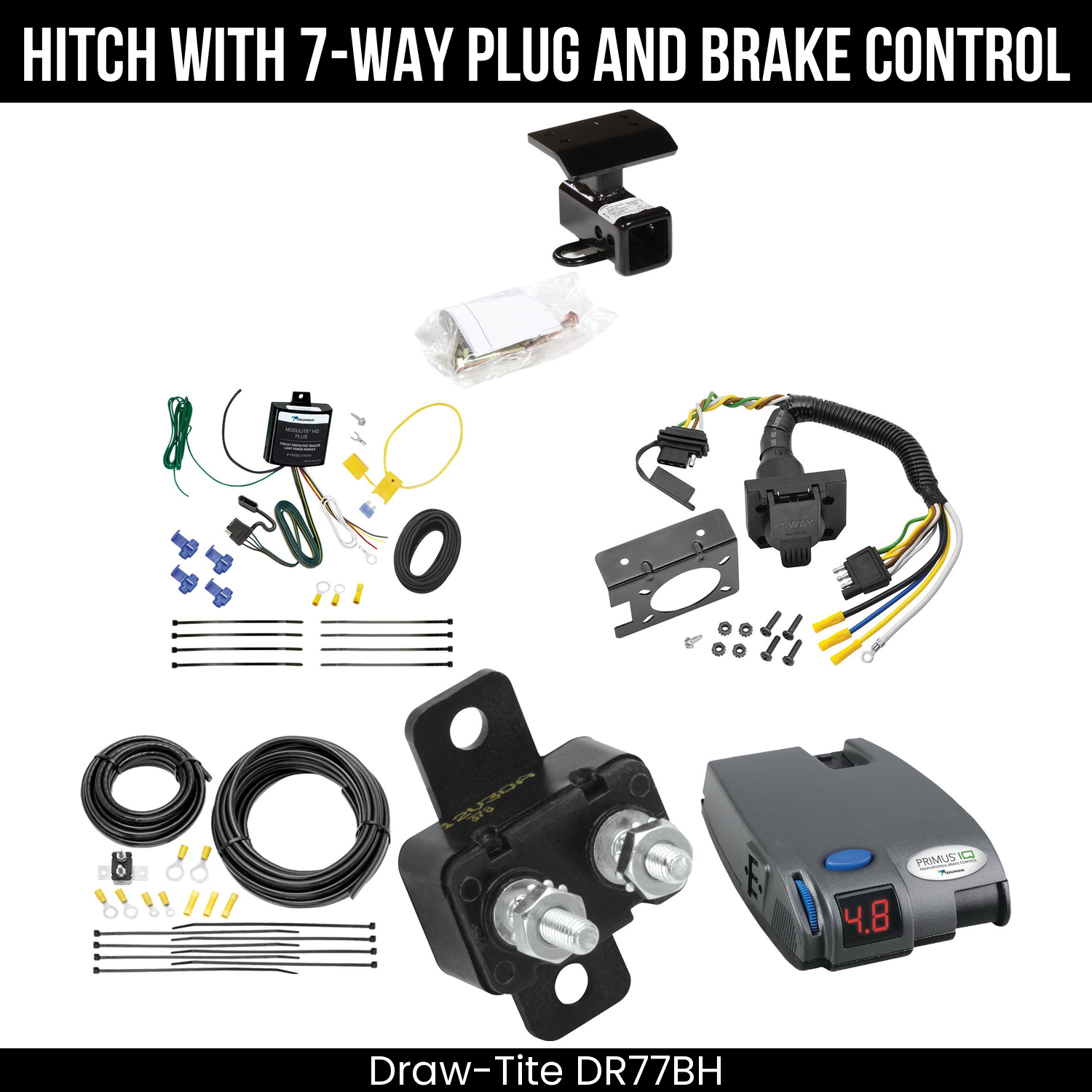 Trailer Hitch , 7-Way , Tekonsha Primus IQ Brake Control