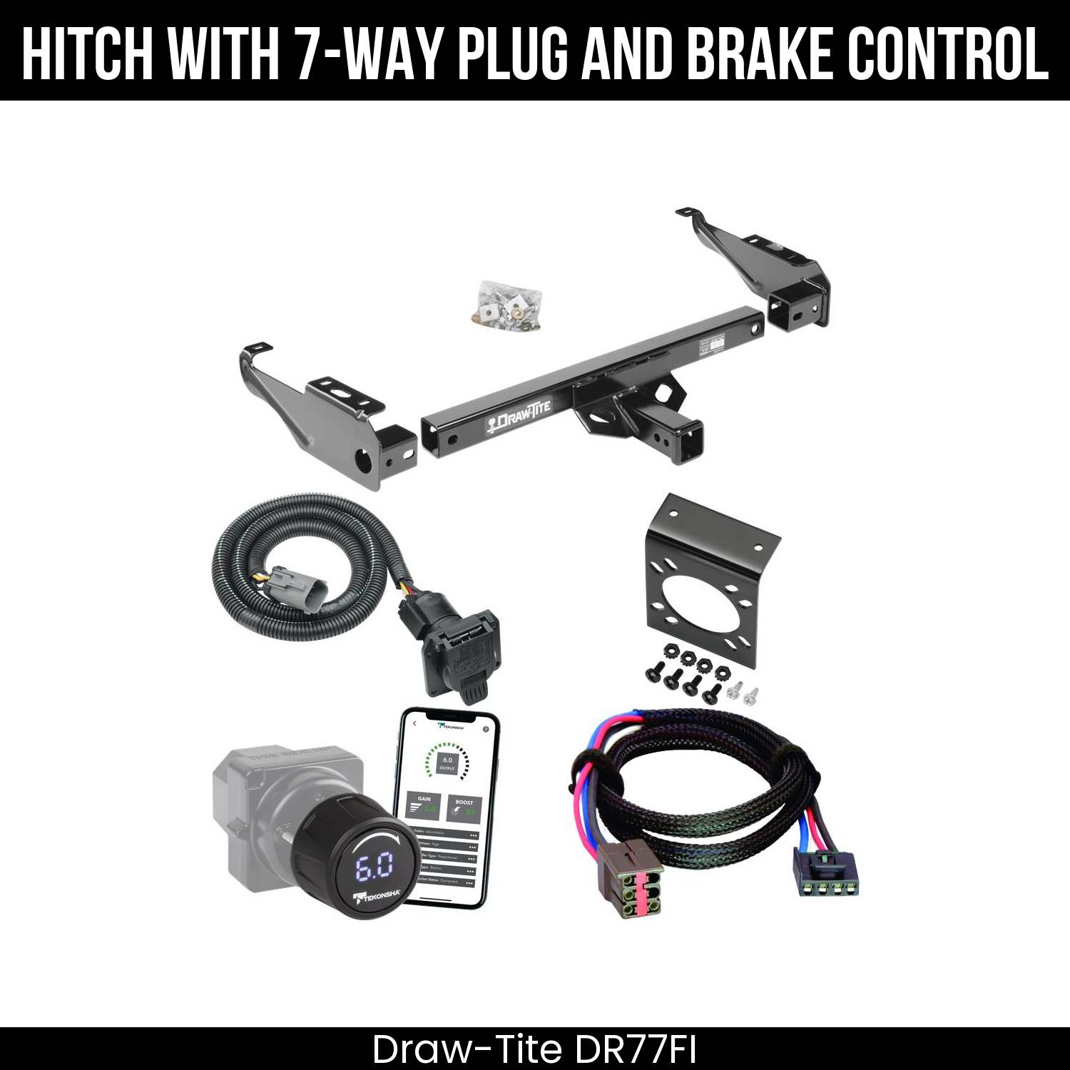 Draw Tite DR77FI Hitch With 7 Way Plug And Brake Control Bundle Featureimg