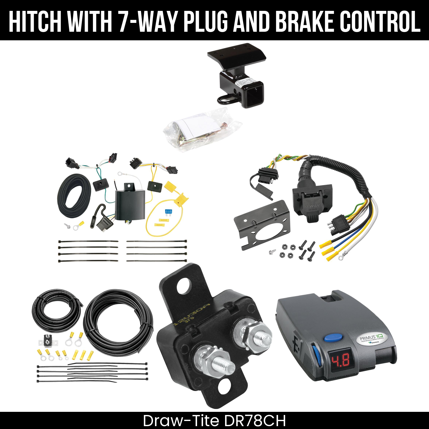 Trailer Hitch , 7-Way , Tekonsha Primus IQ Brake Control