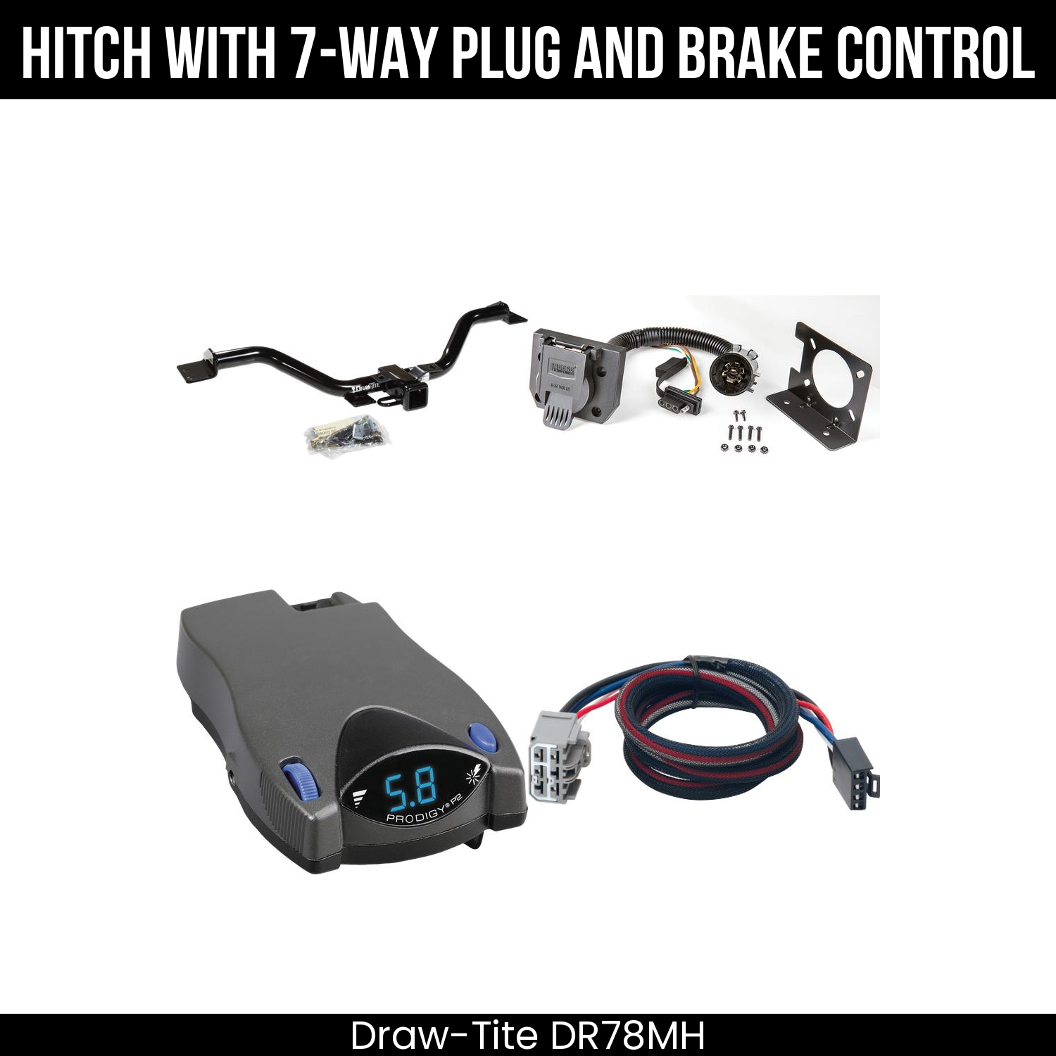 Trailer Hitch , 7-Way , Tekonsha Prodigy P2 Brake Control