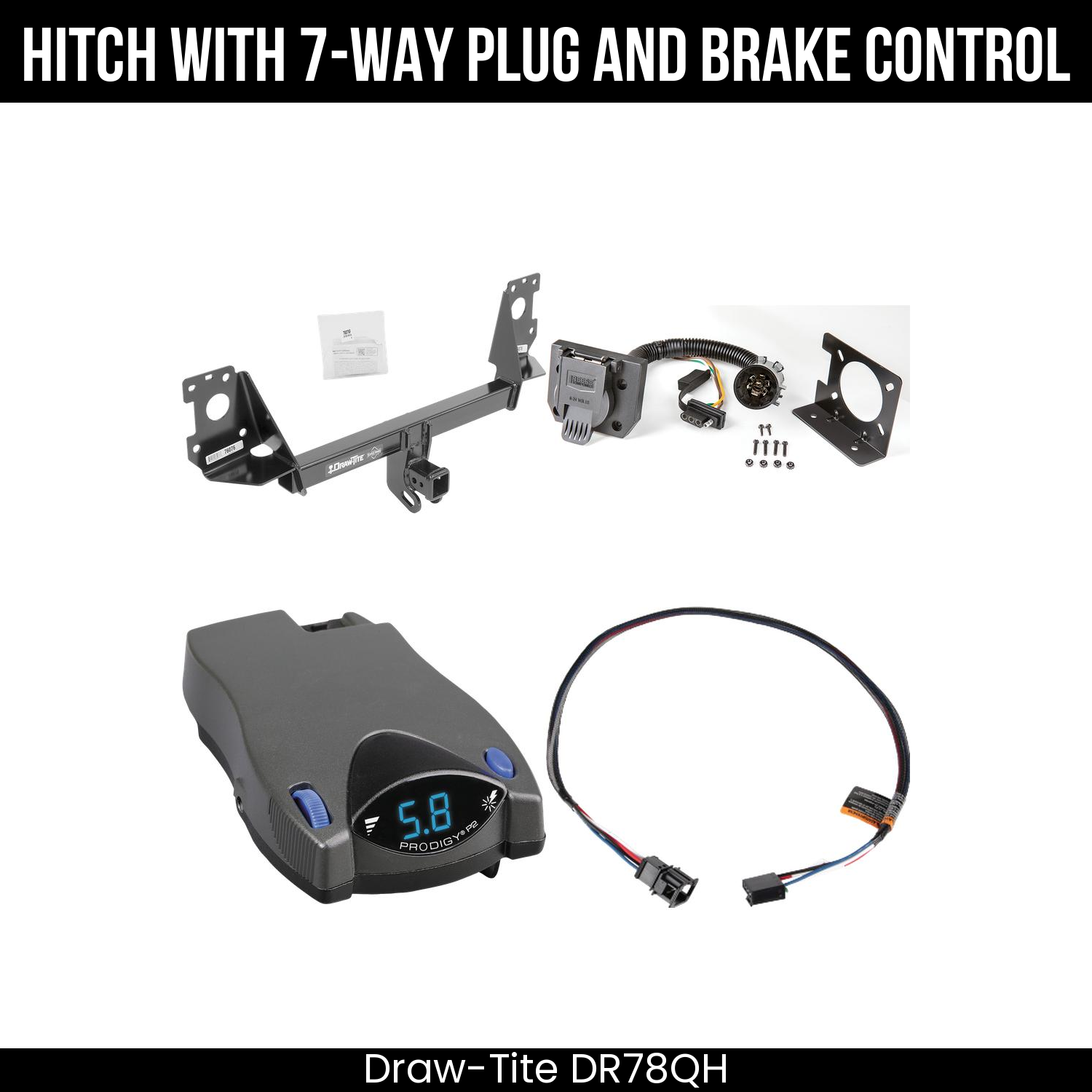 Trailer Hitch , 7-Way , Tekonsha Prodigy P2 Brake Control