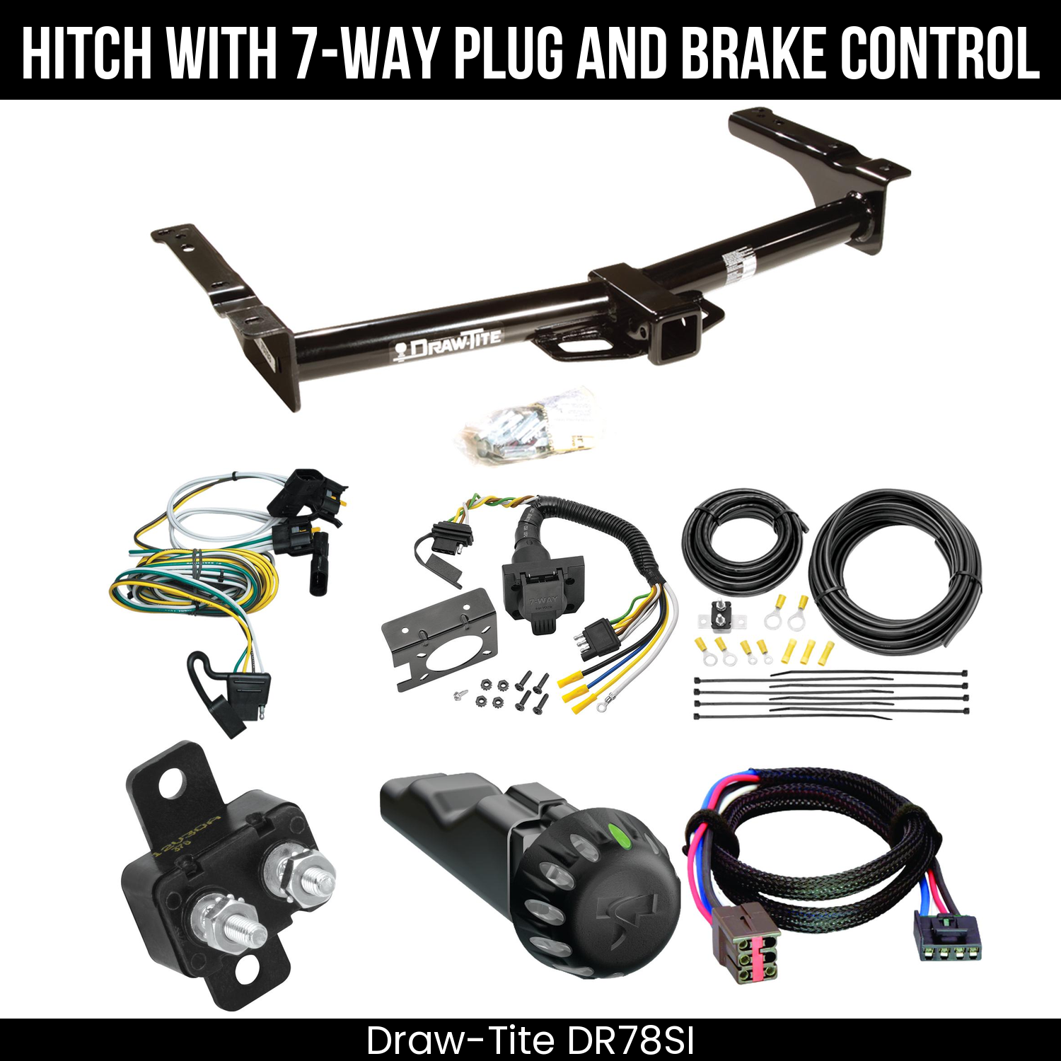 Draw Tite DR78SI Hitch With 7 Way Plug And Brake Control Bundle Featureimg
