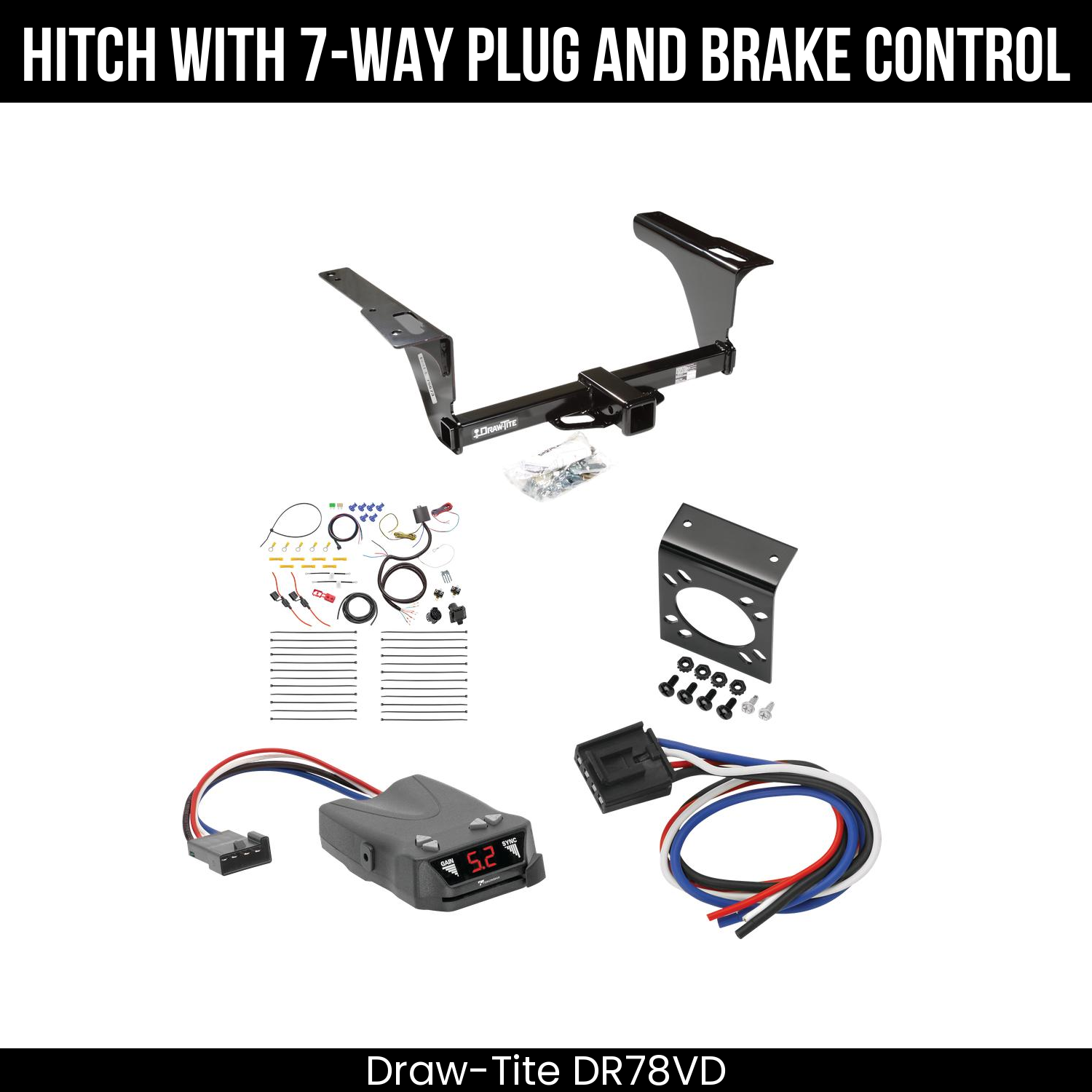 Trailer Hitch , 7-Way , Tekonsha Brakeman IV Brake Control