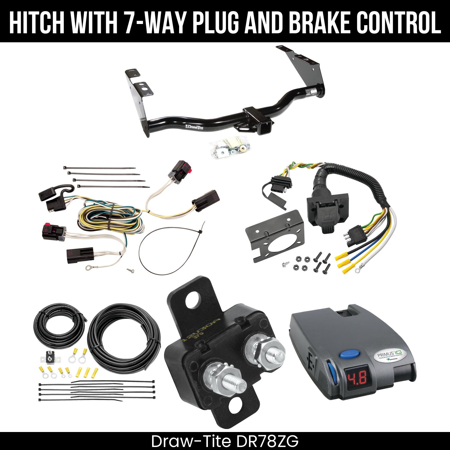 Trailer Hitch , 7-Way , Tekonsha Primus IQ Brake Control