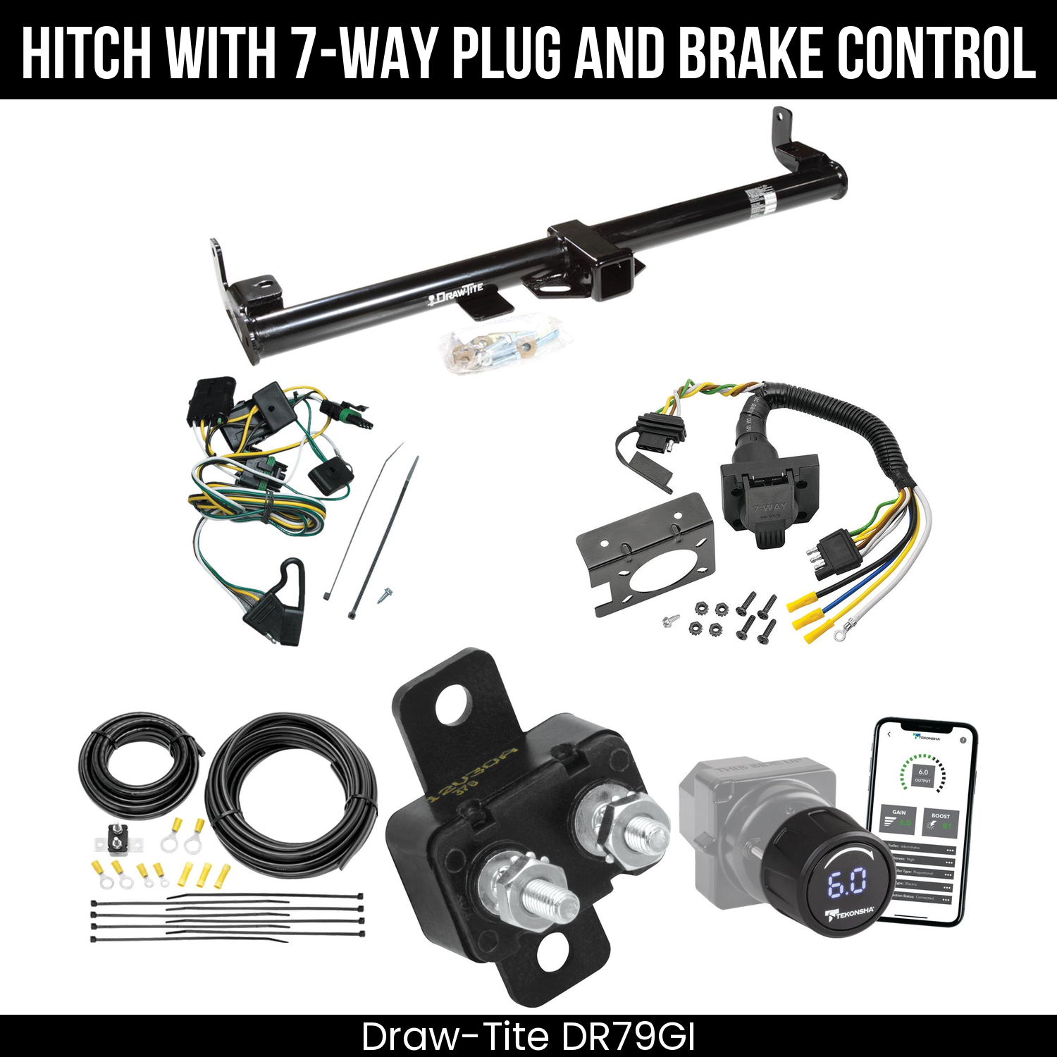 Draw Tite DR79GI Hitch With 7 Way Plug And Brake Control Bundle Featureimg
